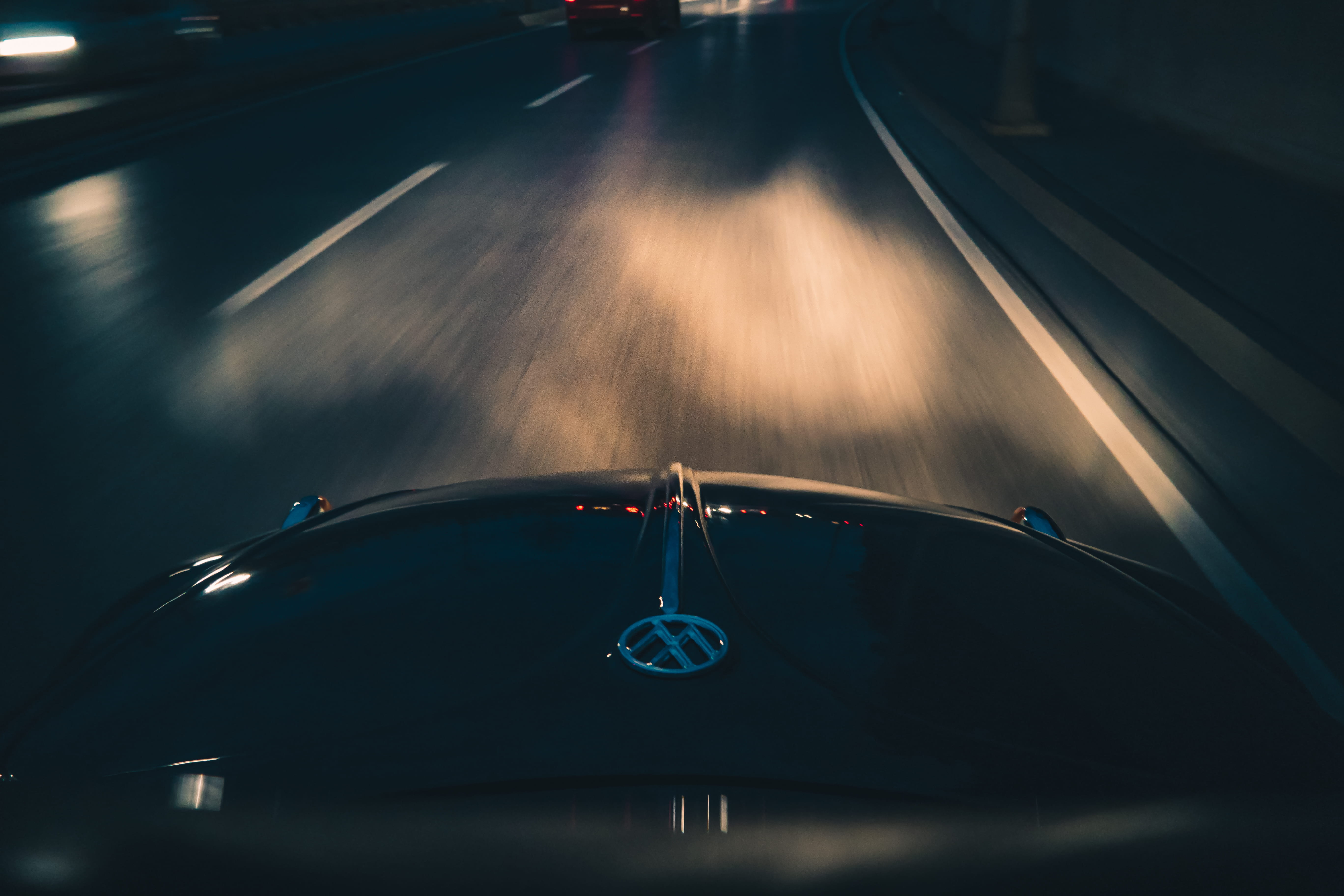 motor vehicle, black, lights, car lights, no people, road, architecture, gray, automotive, auto, emblem, illuminated, mode of transportation, close-up, HD Wallpaper