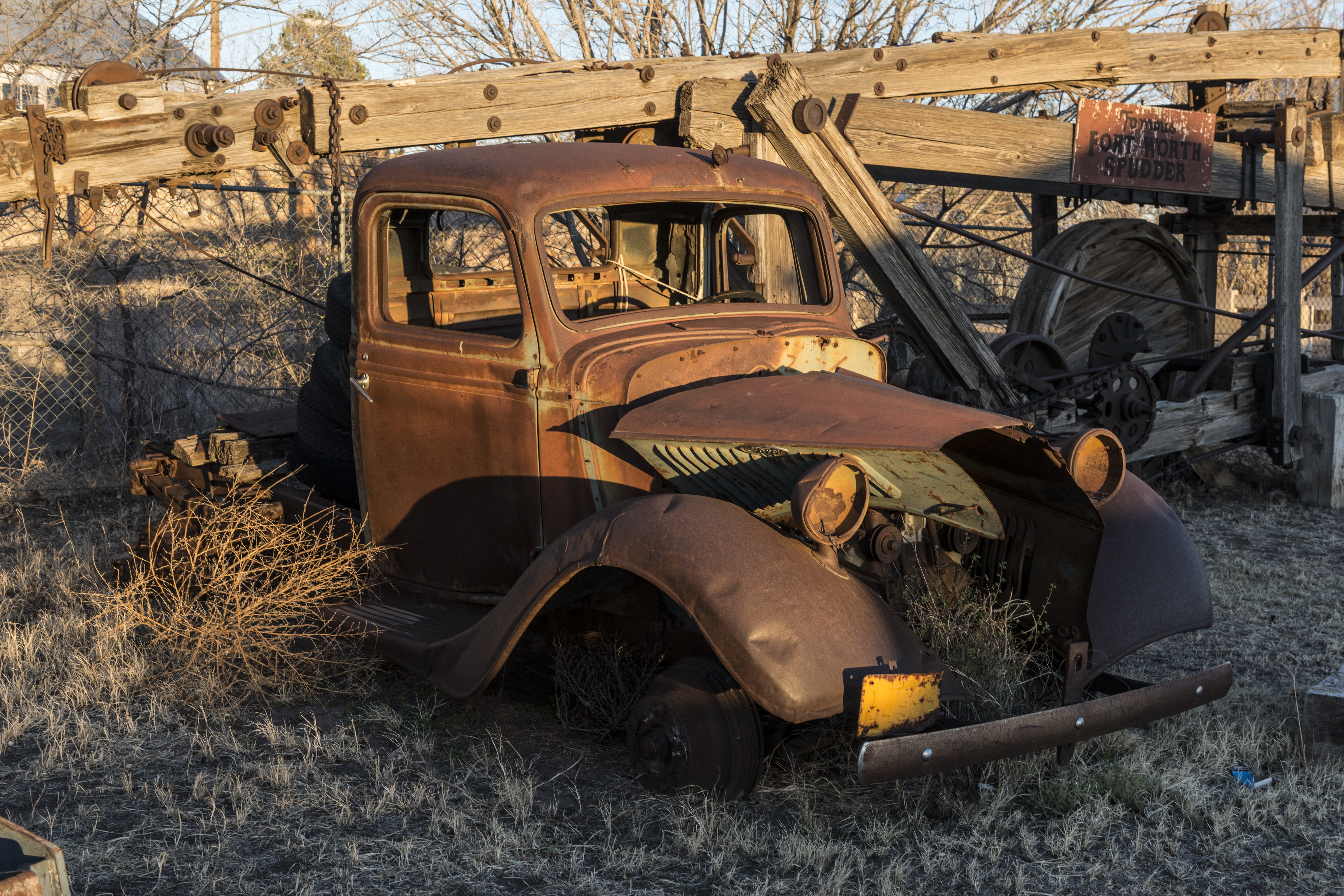 rusty, car, oldtimer, transport, parked, damaged, rusted, us-car, ruined, run-down, 5K, decline, pickup, retro styled, old, north america, abandoned, old truck, HD Wallpaper