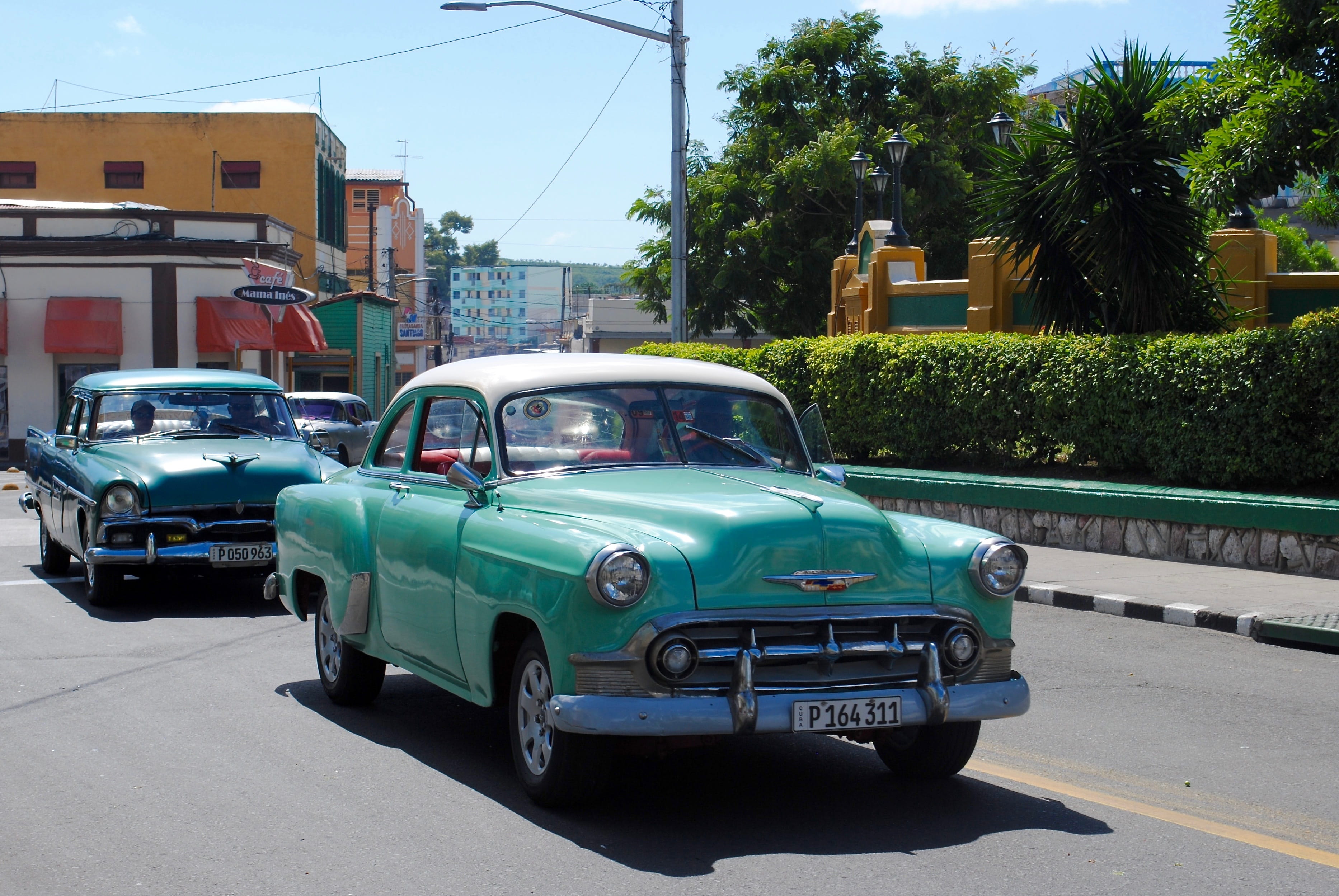 caribbean Culture, parade, transport, urban Scene, vehicle, tree, road, city, old, taxi, retro Styled, uSA, historic, havana, car, Antique, cuba, restoration, HD Wallpaper