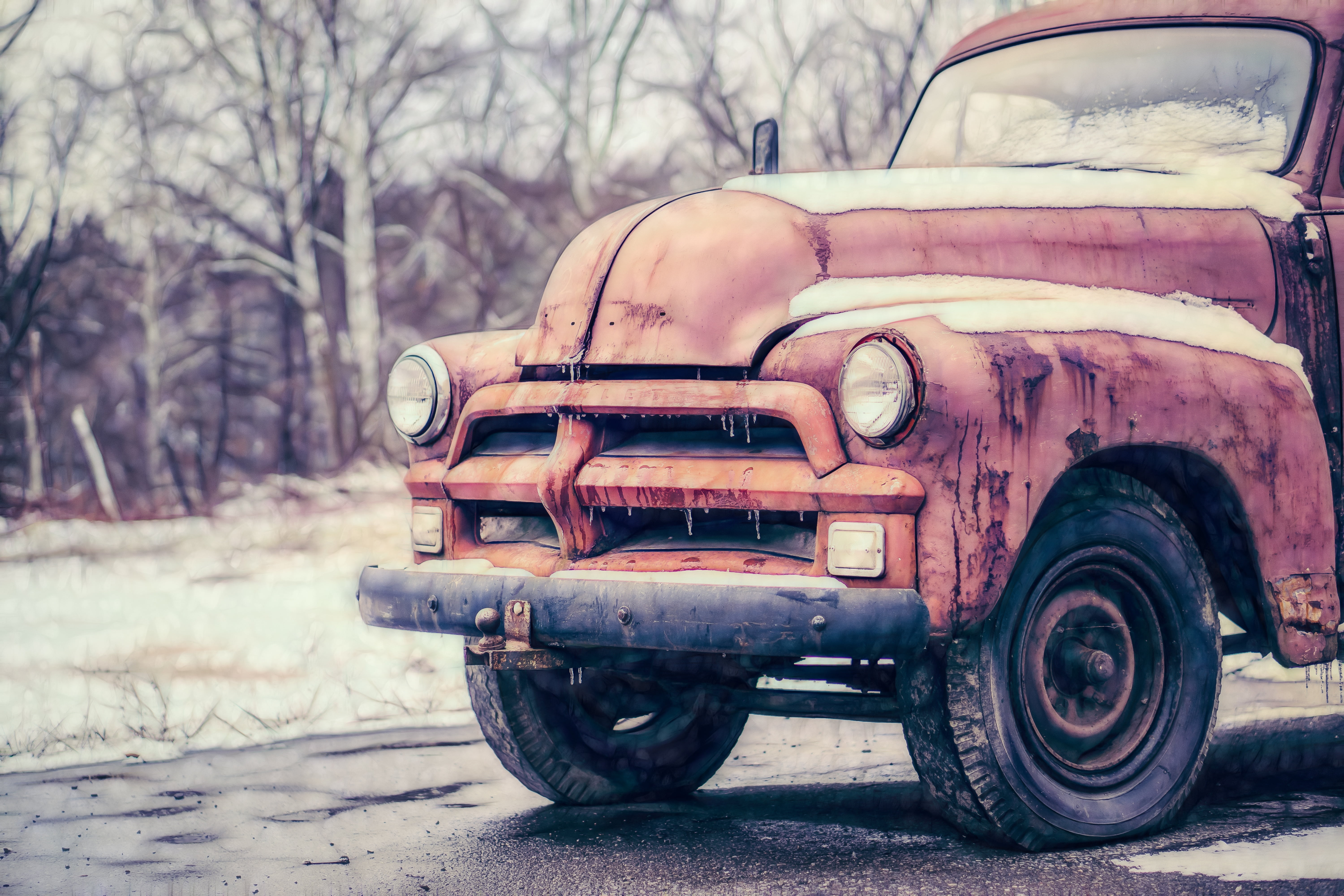 5K, metal, vintage, land, old, antique, classic, day, motor vehicle, automobile, road, computer design, damaged, oldtimer, rusty, stationary, vehicle, HD Wallpaper