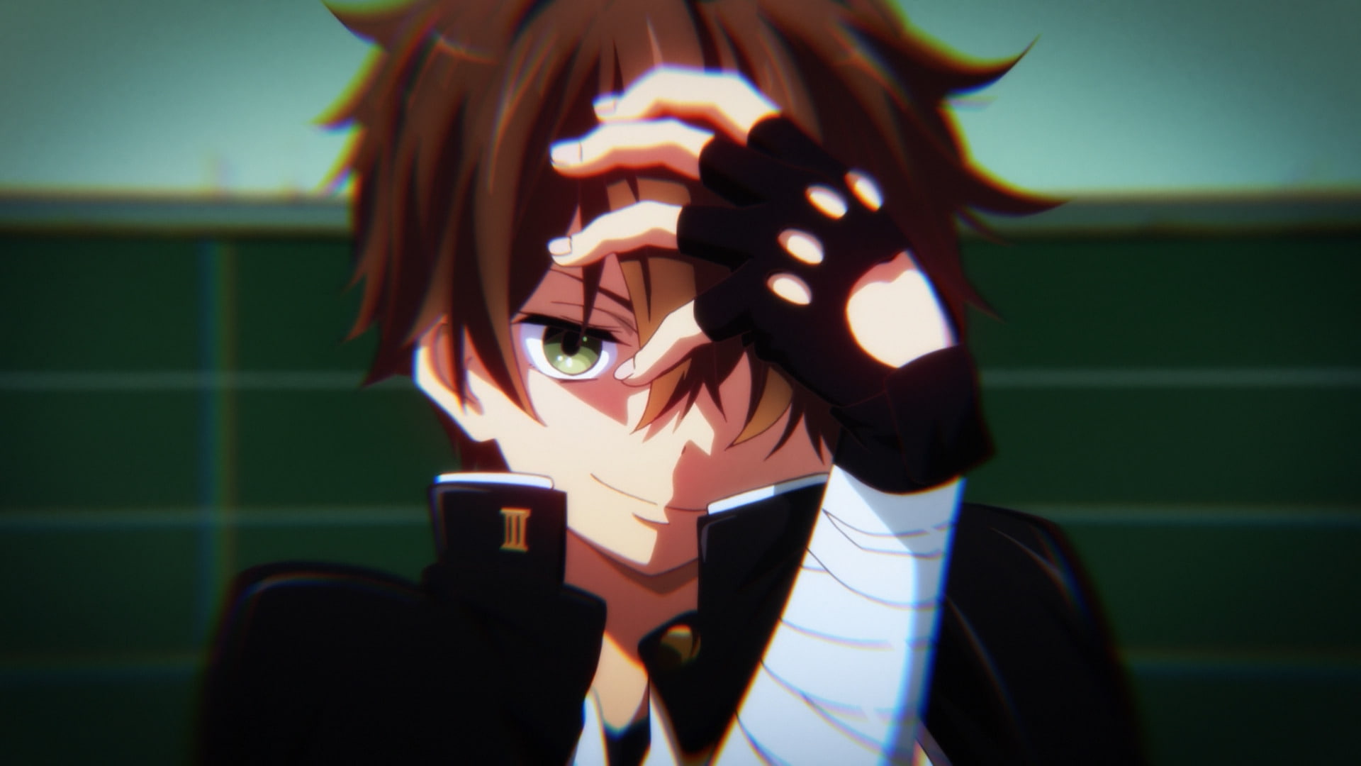 technology, headshot, human face, chuunibyou demo koi ga shitai anime togashi yuuta, front view, one person, adult, illuminated, photography themes, focus on foreground, HD Wallpaper