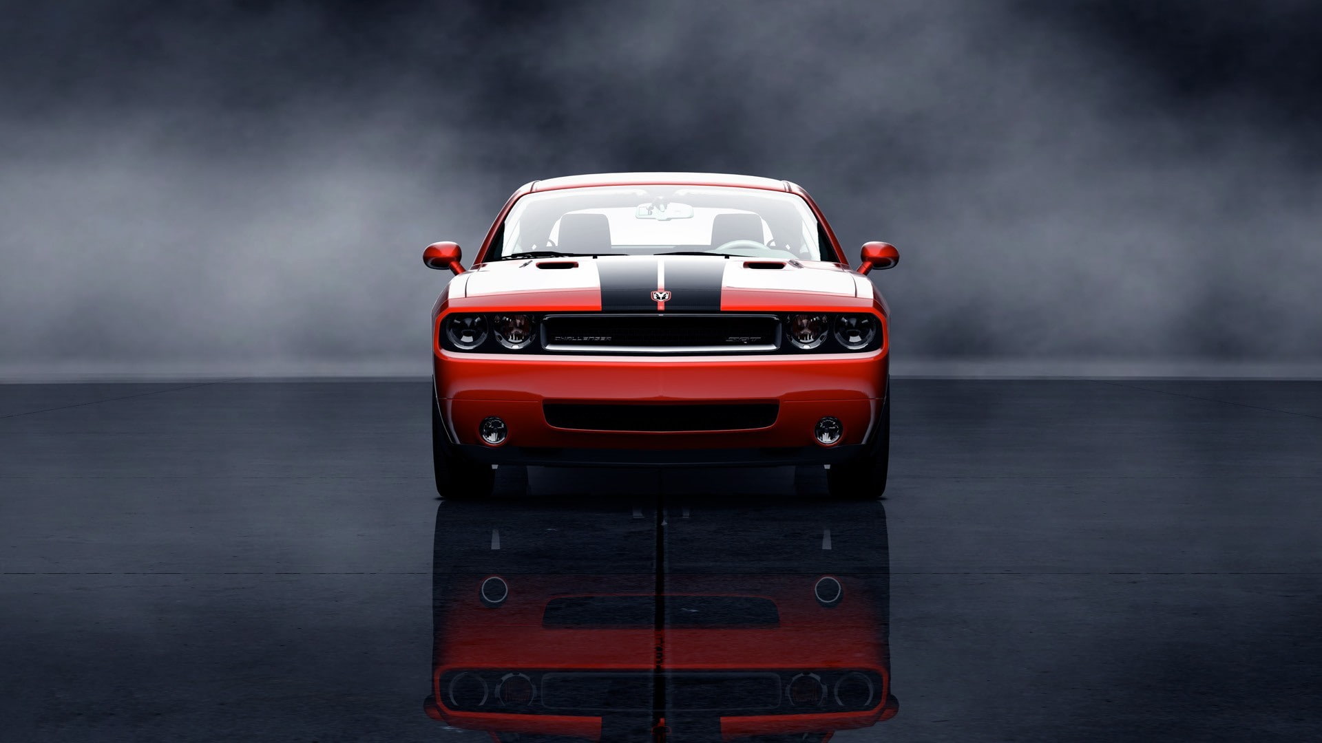 sports car, number, speed, car, red, single object, front view, mode of transportation, racecar, toy car, security, Dodge Challenger, indoors, 1080P, no people, HD Wallpaper