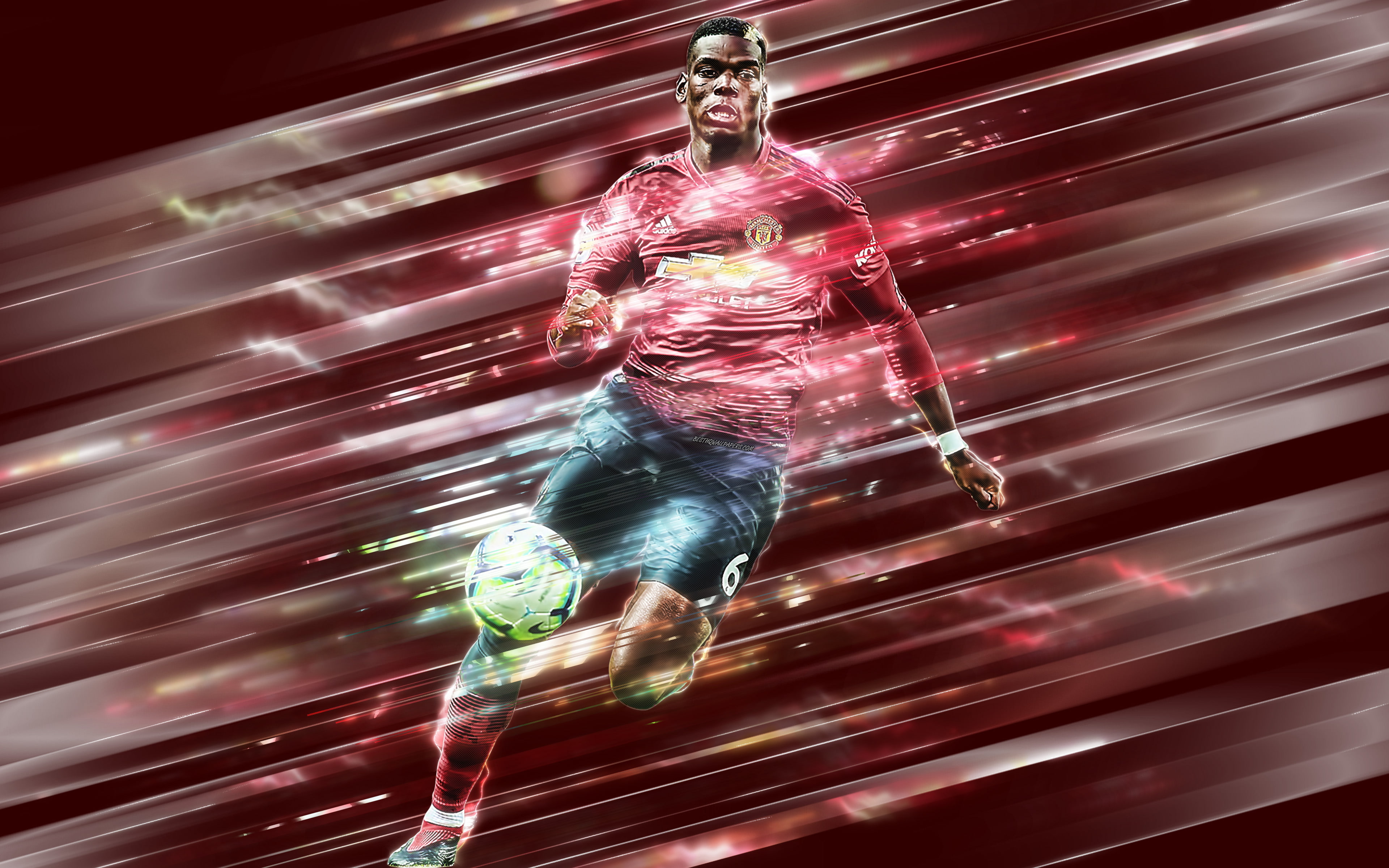 4K, Manchester United F.C., French, Soccer, Paul Pogba, HD Wallpaper
