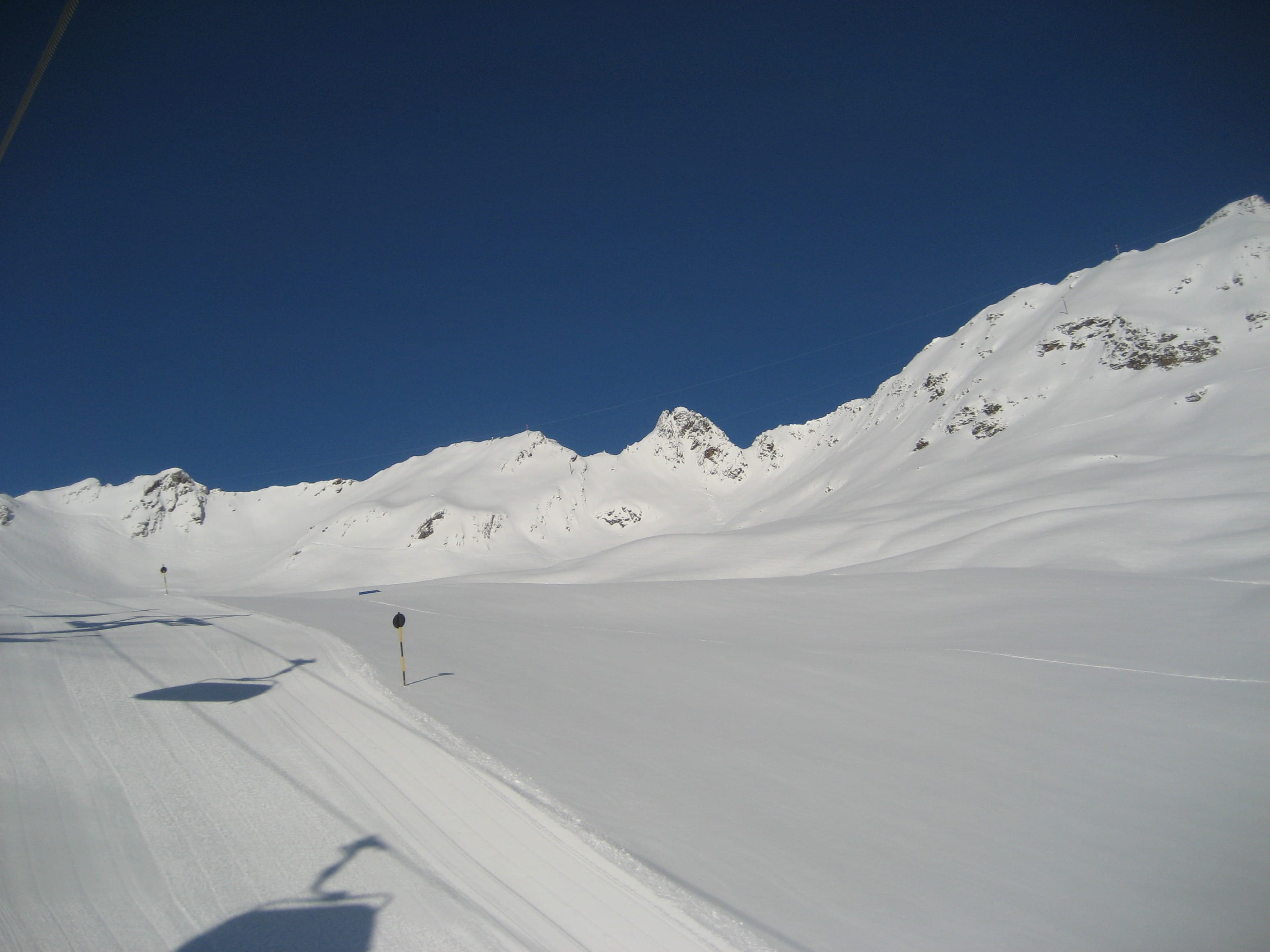 day, snowed in, winter dream, austria, traces, trace, cold, non-urban scene, winter sport, nature, winter, beauty in nature, mountain range, sölden, sport, HD Wallpaper