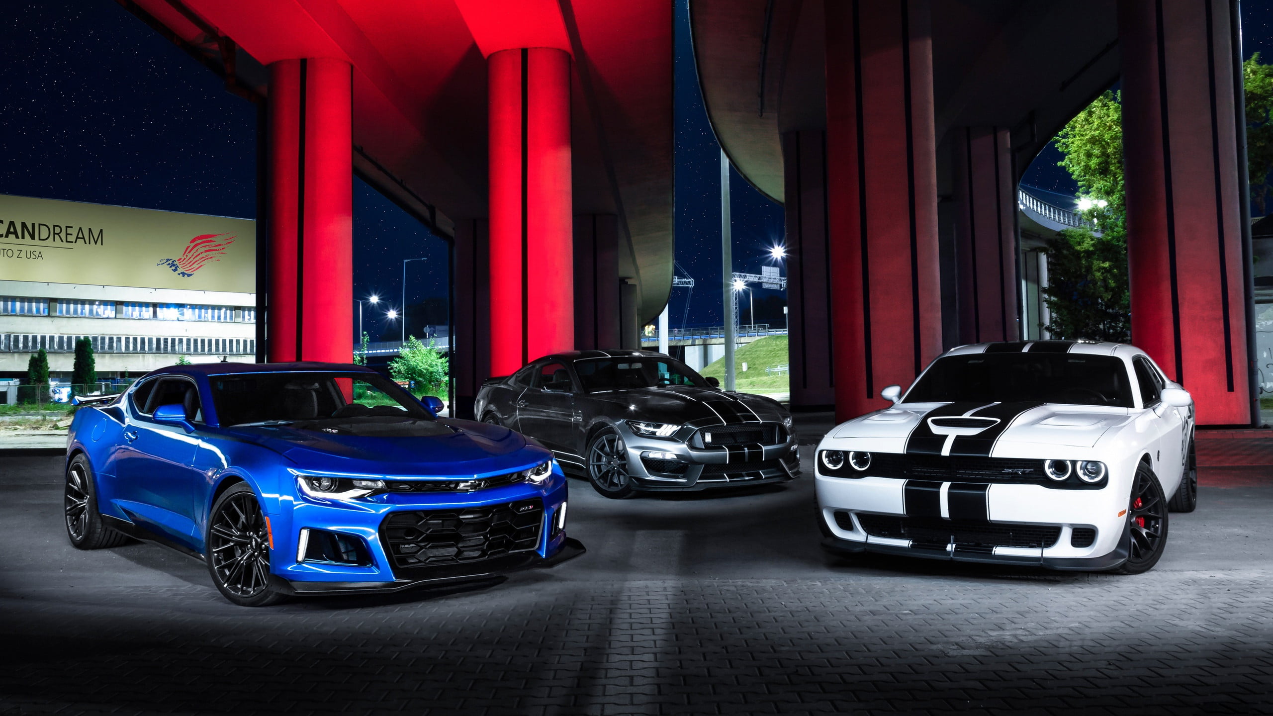vehicle, Mustang (Car), 2K, challenger, Camaro, car, HD Wallpaper