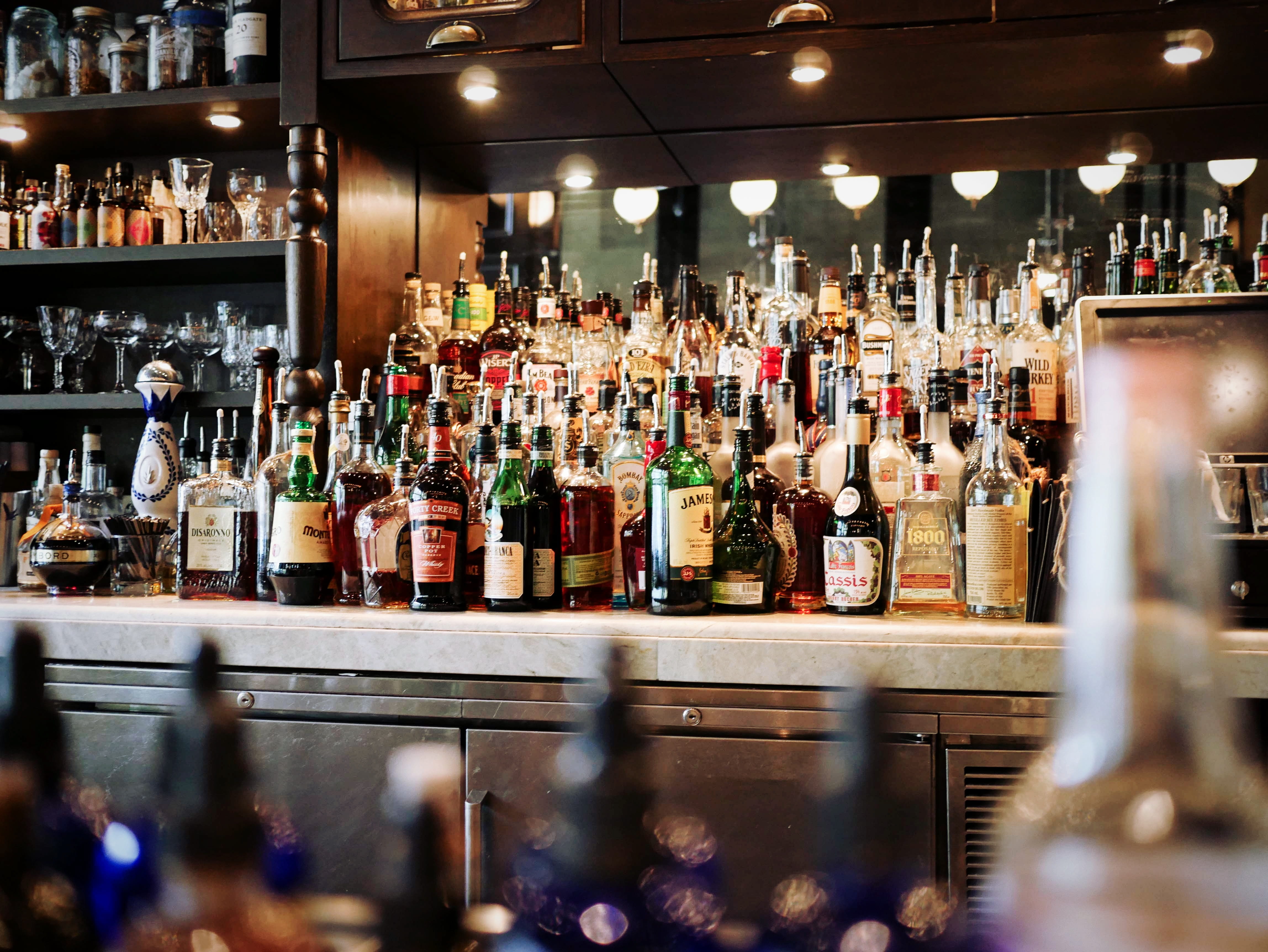 food and drink industry, indoor, refreshment, light, piled, alcohol, variation, large group of objects, bar - drink establishment, household equipment, HD Wallpaper