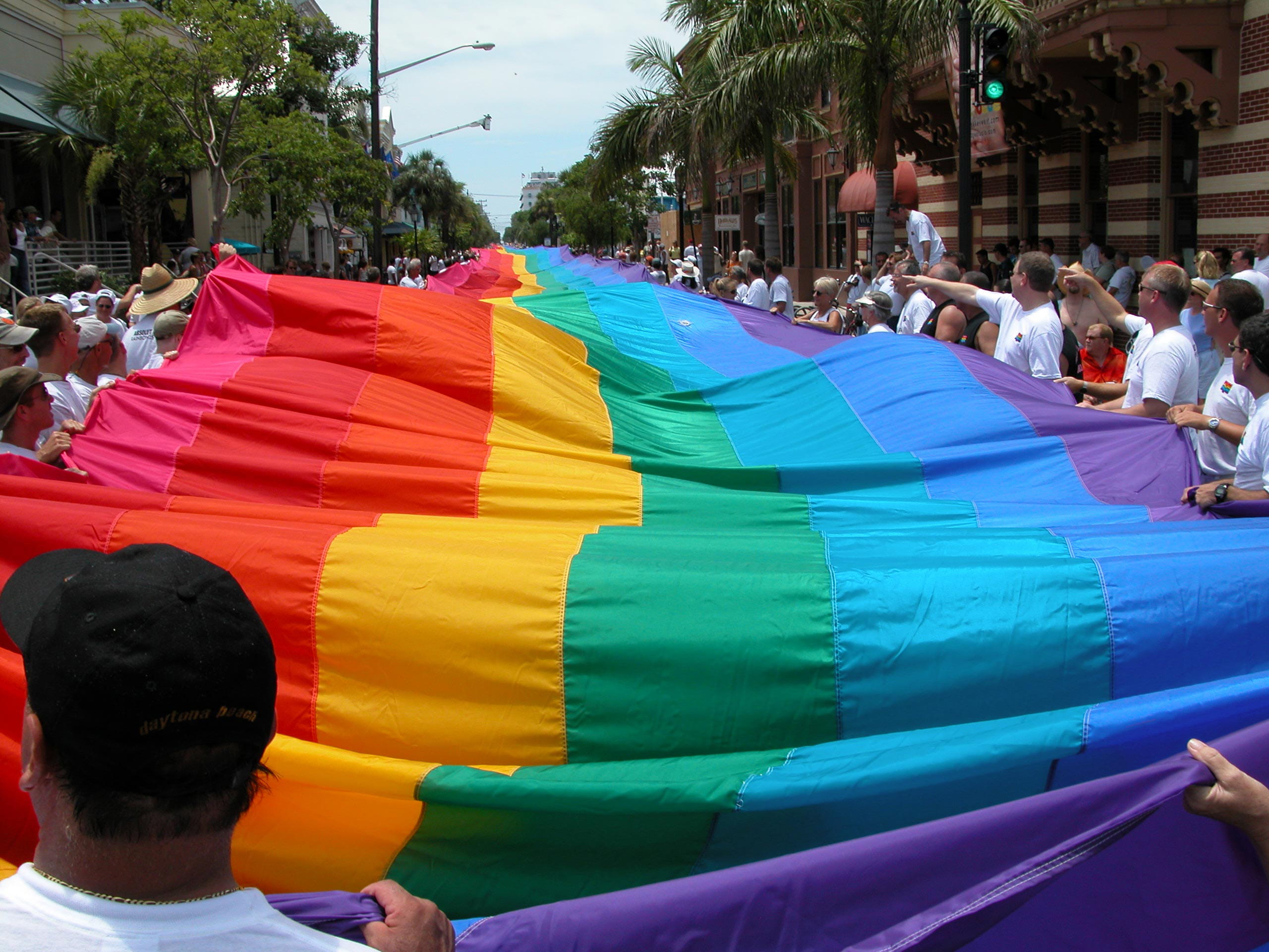 multi colored, united states, incidental people, gilbert baker, people, adult, gay, group of people, celebration, leisure activity, day, city, 2K, gay pride, HD Wallpaper
