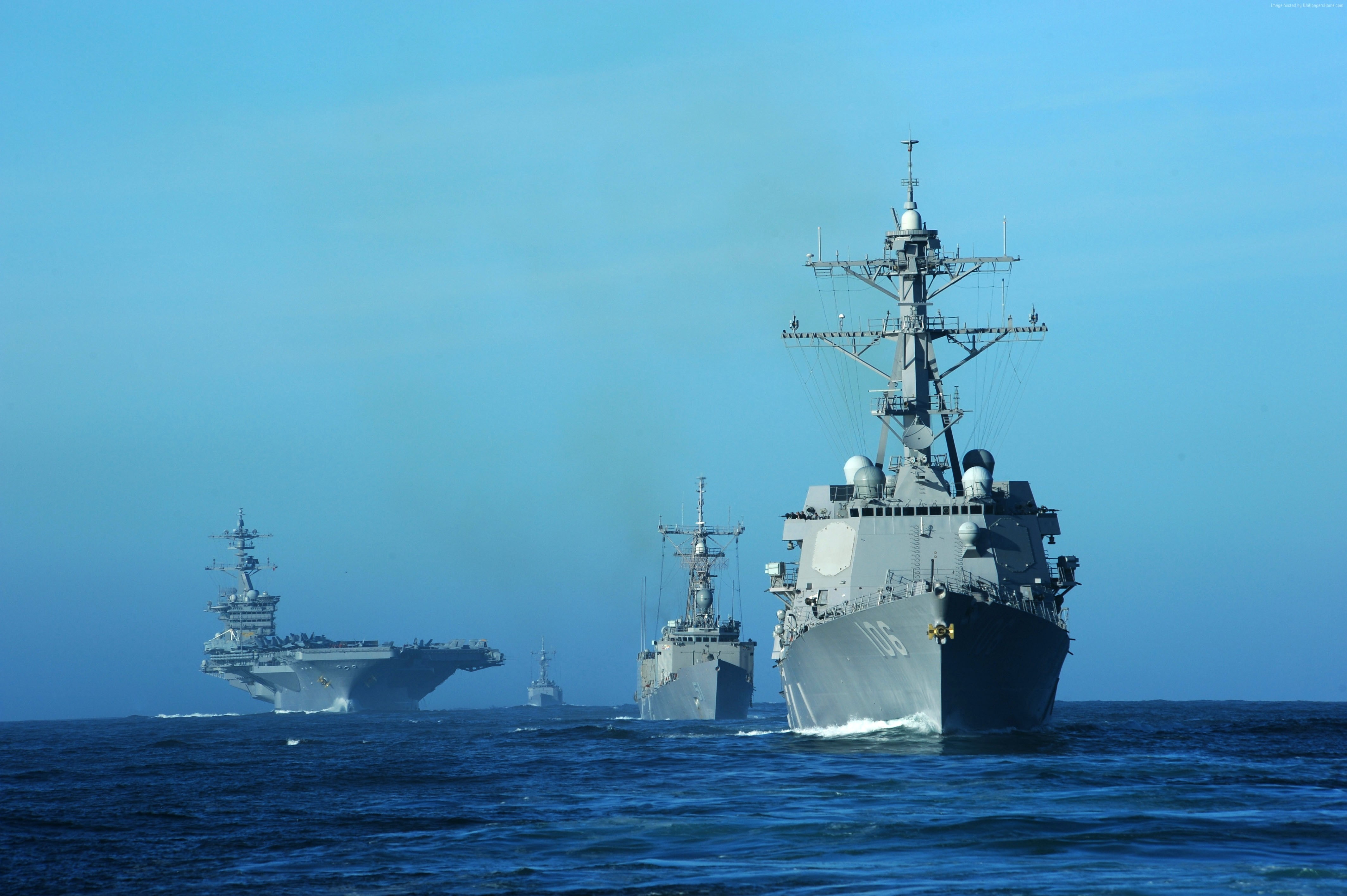 USA Navy, DDG-106, guided missile destroyer, 4K, Arleigh Burke-class, USS Stockdale, HD Wallpaper