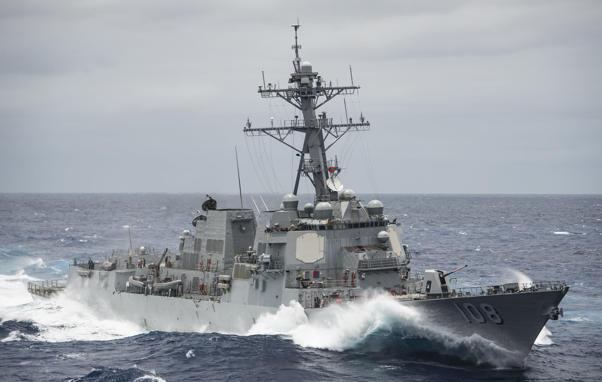 uss wayne e, navy, 1080P, aggression, horizon over water, military, sea, nautical vessel, day, nature, outdoors, water, ddg 108, sky, meyer, freight transportation, HD Wallpaper