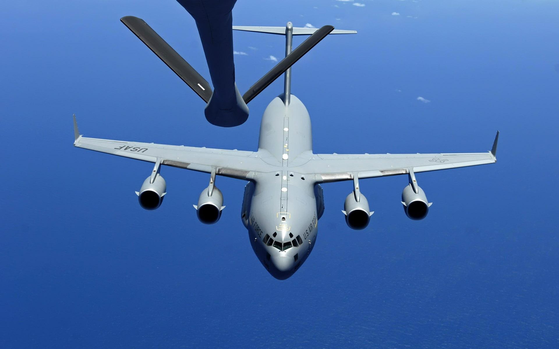 refuel, globemaster, kc, 1080P, planes, iii, c, stratotanker, amp, HD Wallpaper