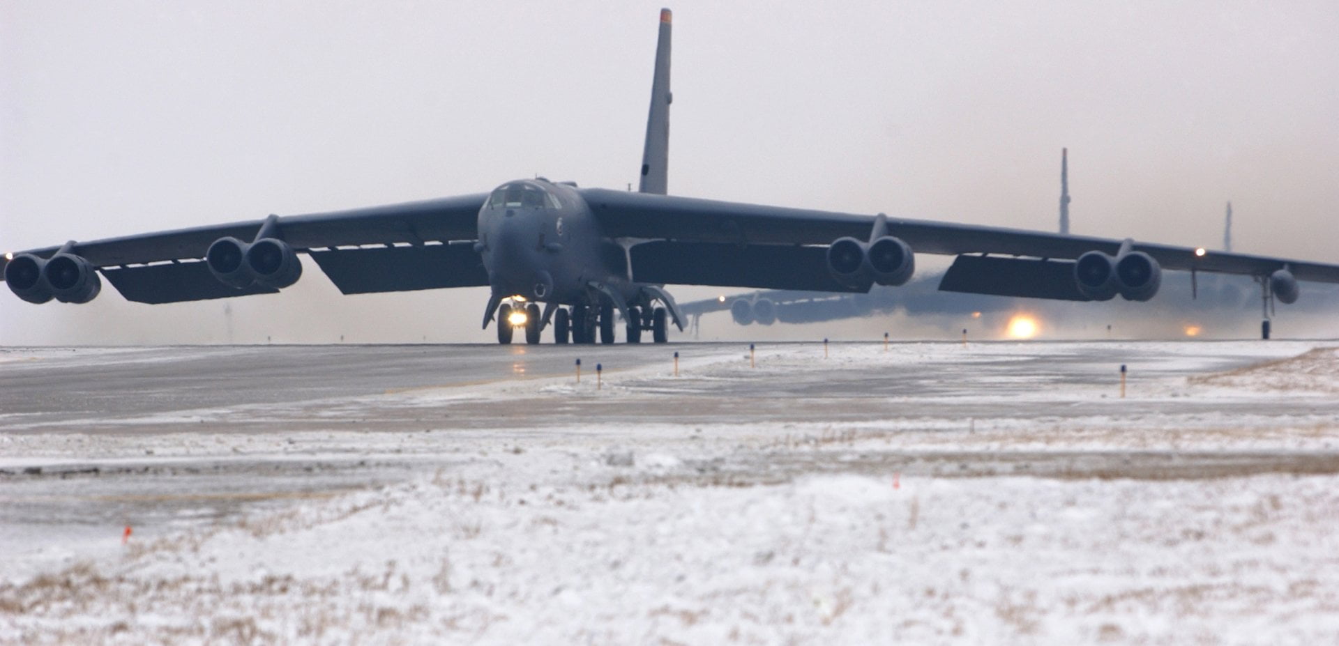 Bombers, single object, plane, fighter plane, airport, snow, airport runway, military, nature, military airplane, 1080P, no people, aerospace industry, HD Wallpaper