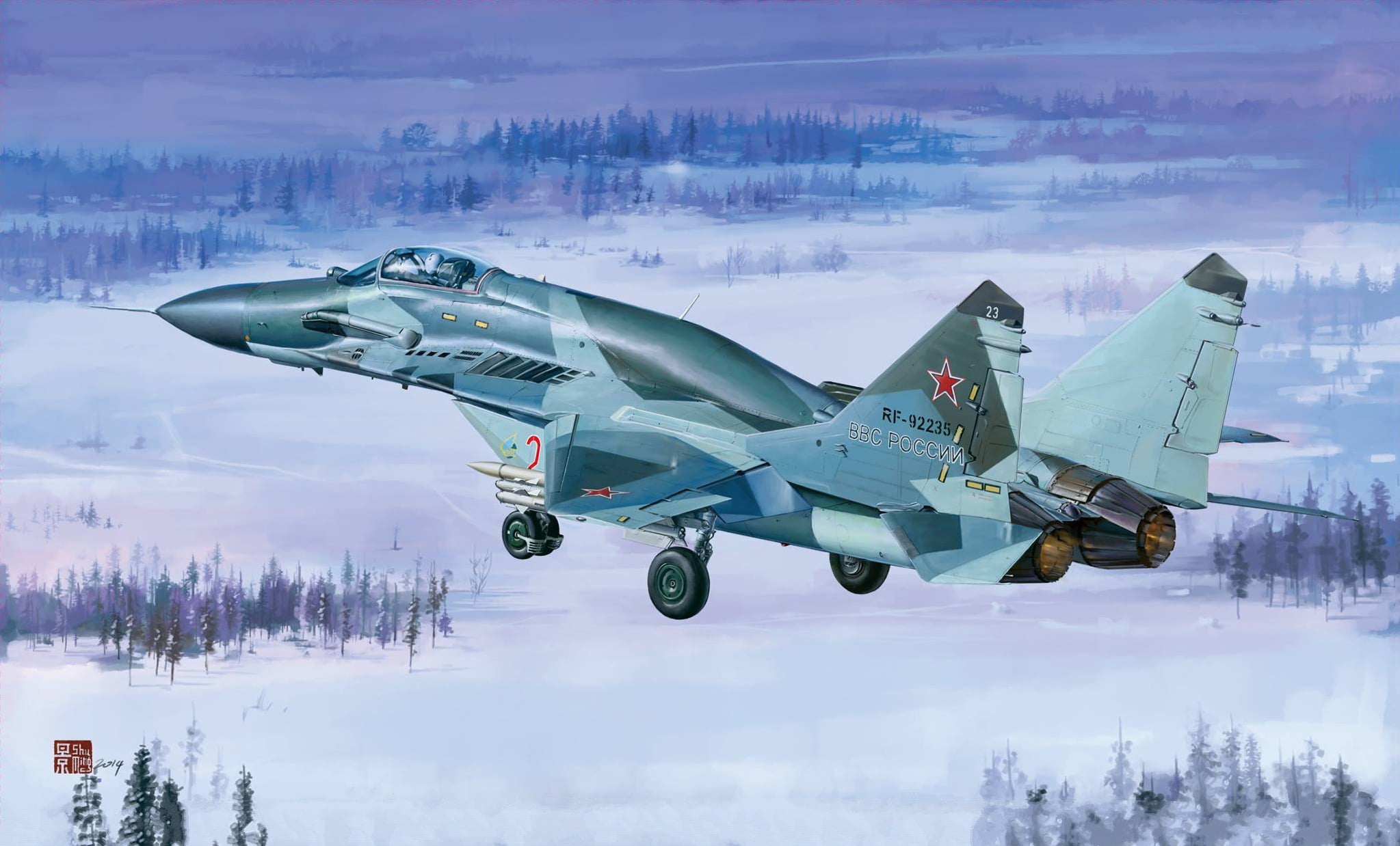 The Russian air force, a modernized version of the fighter, The MiG-29SMT, multi-role fighter of the fourth generation, 1080P, OKB MiG, HD Wallpaper