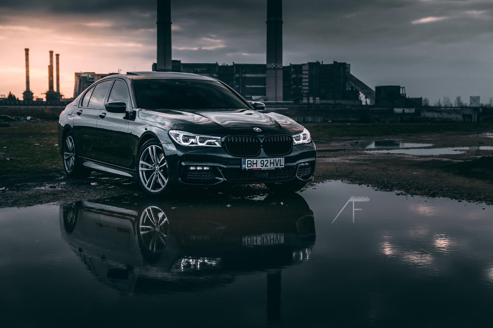 land vehicle, building exterior, GajuKYD, architecture, reflection, car, 1080P, built structure, BMW Seria 7 G12 GajuKYD, nature, nautical vessel, outdoors, HD Wallpaper