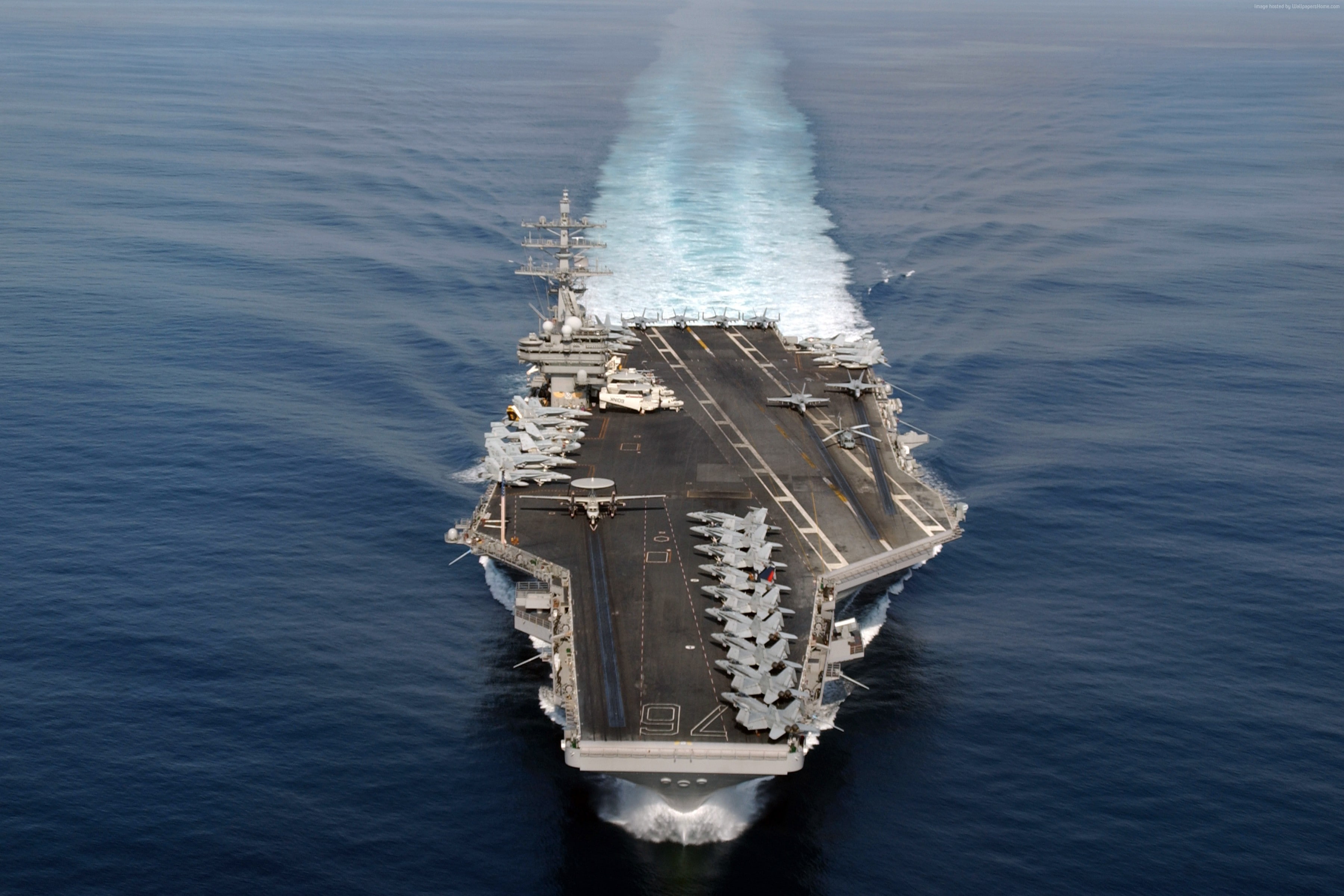 aircraft carrier, Nimitz, CVN-76, 2K, USS Ronald Reagan, U.S. Navy, HD Wallpaper