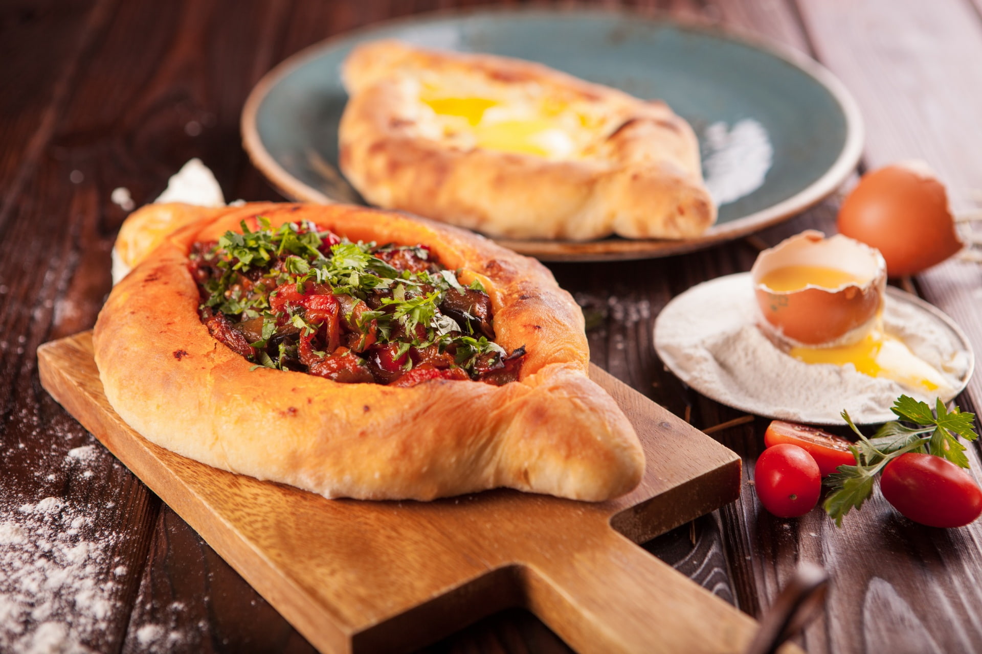 filling, khachapuri, 1080P, Georgian cuisine, HD Wallpaper