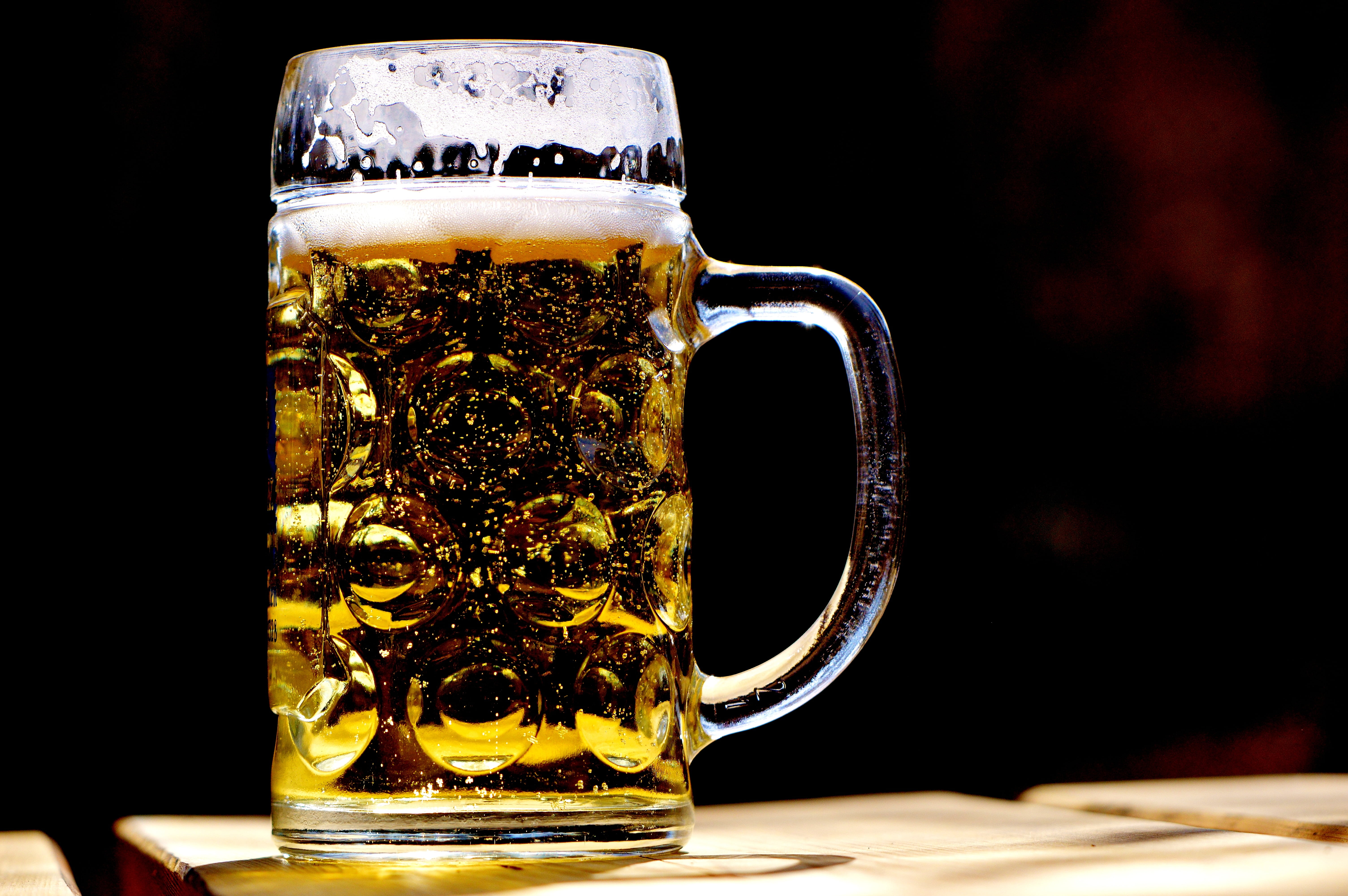 pint glass, pitcher - jug, thirst quencher, glass mug, light beer, glass - material, brewery, freshness, table, household equipment, handle, refreshment, HD Wallpaper