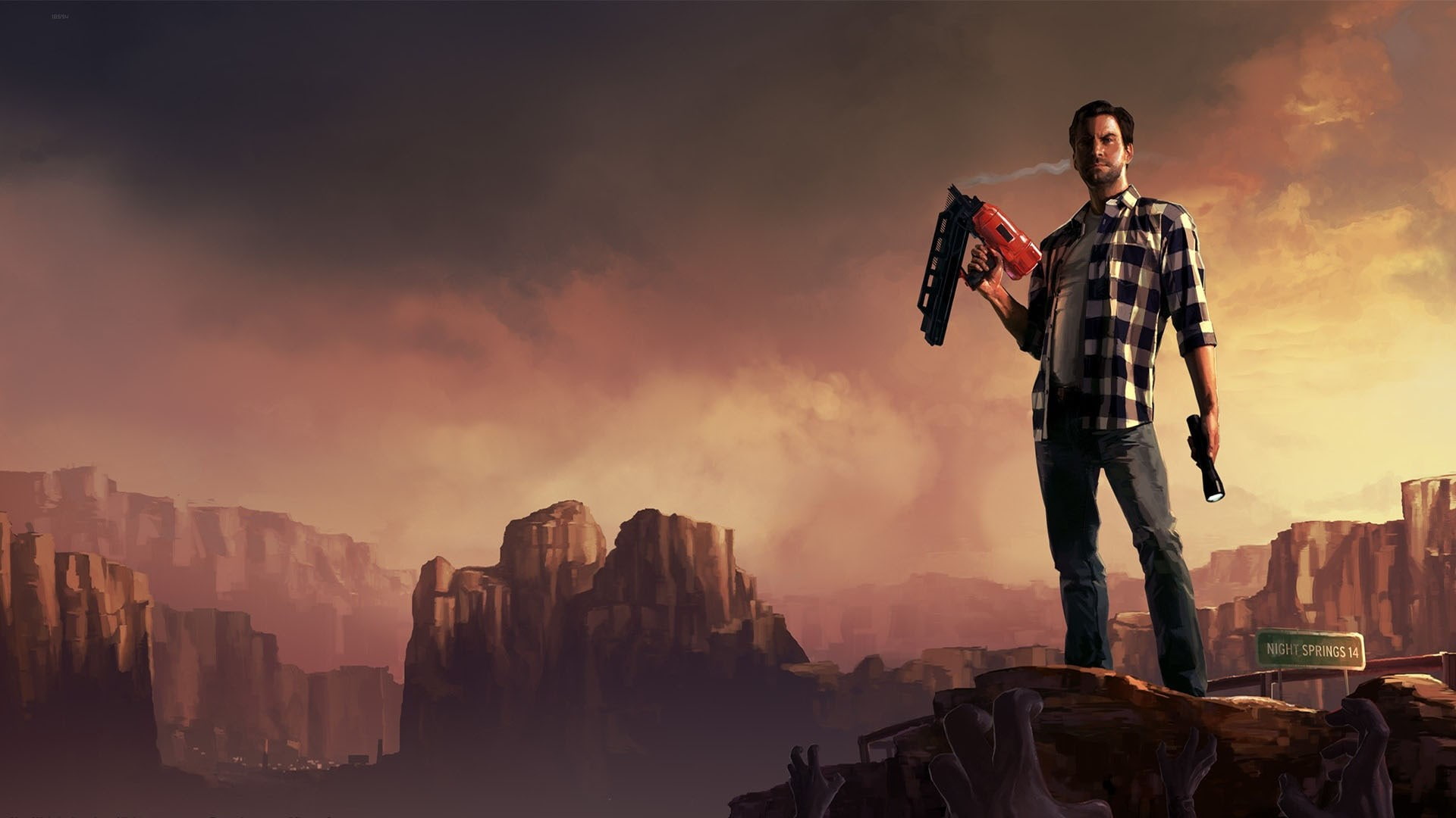 city, one person, building exterior, architecture, technology, cliff, cloud - sky, nature, adult, men, rock, travel, rock - object, alan wakes american nightmare, HD Wallpaper