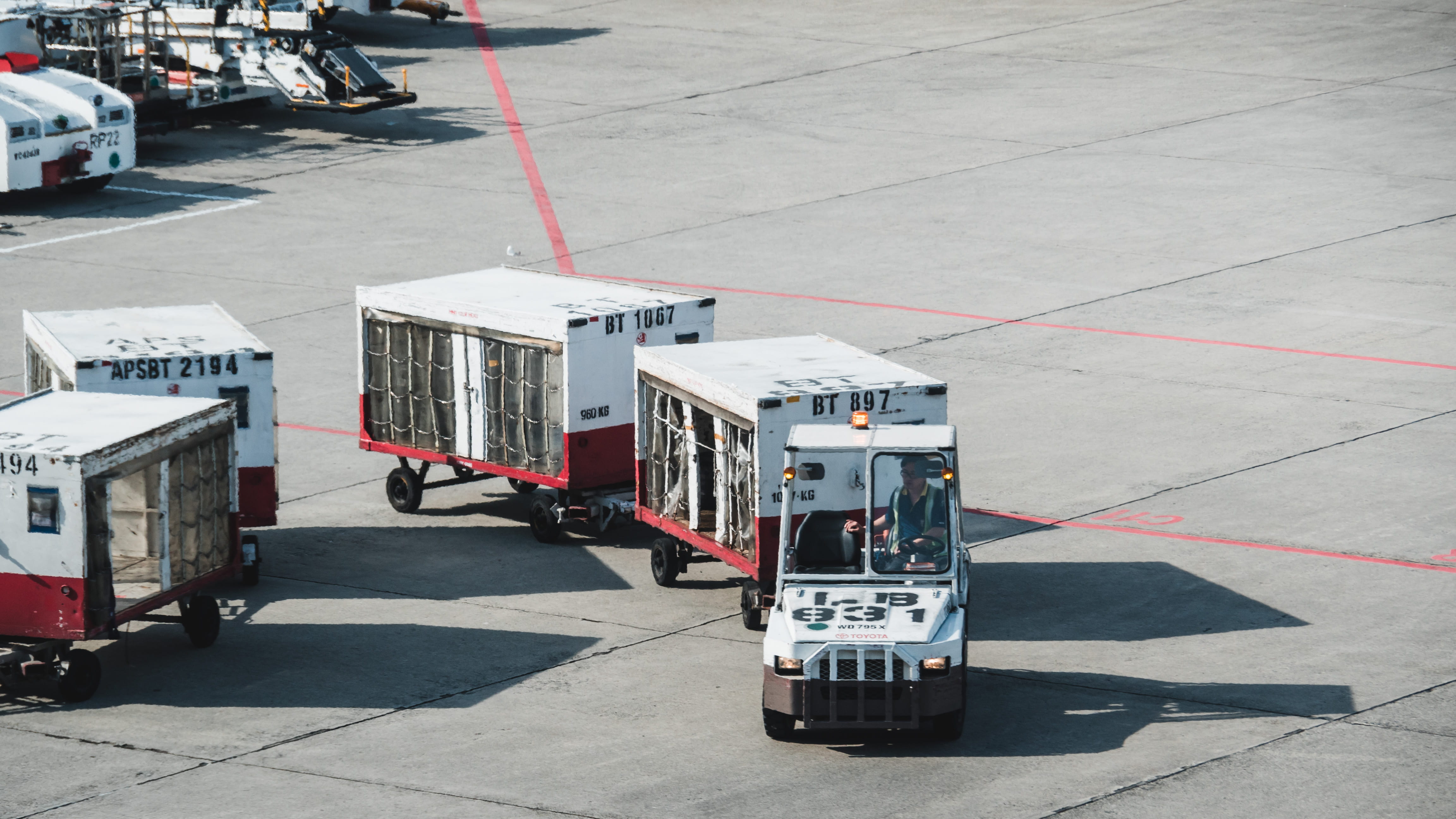 architecture, cargo, truck, transportation, station, airport, city, industry, day, fuel pump, land vehicle, high angle view, equipment, red, tarmac, refueling, HD Wallpaper