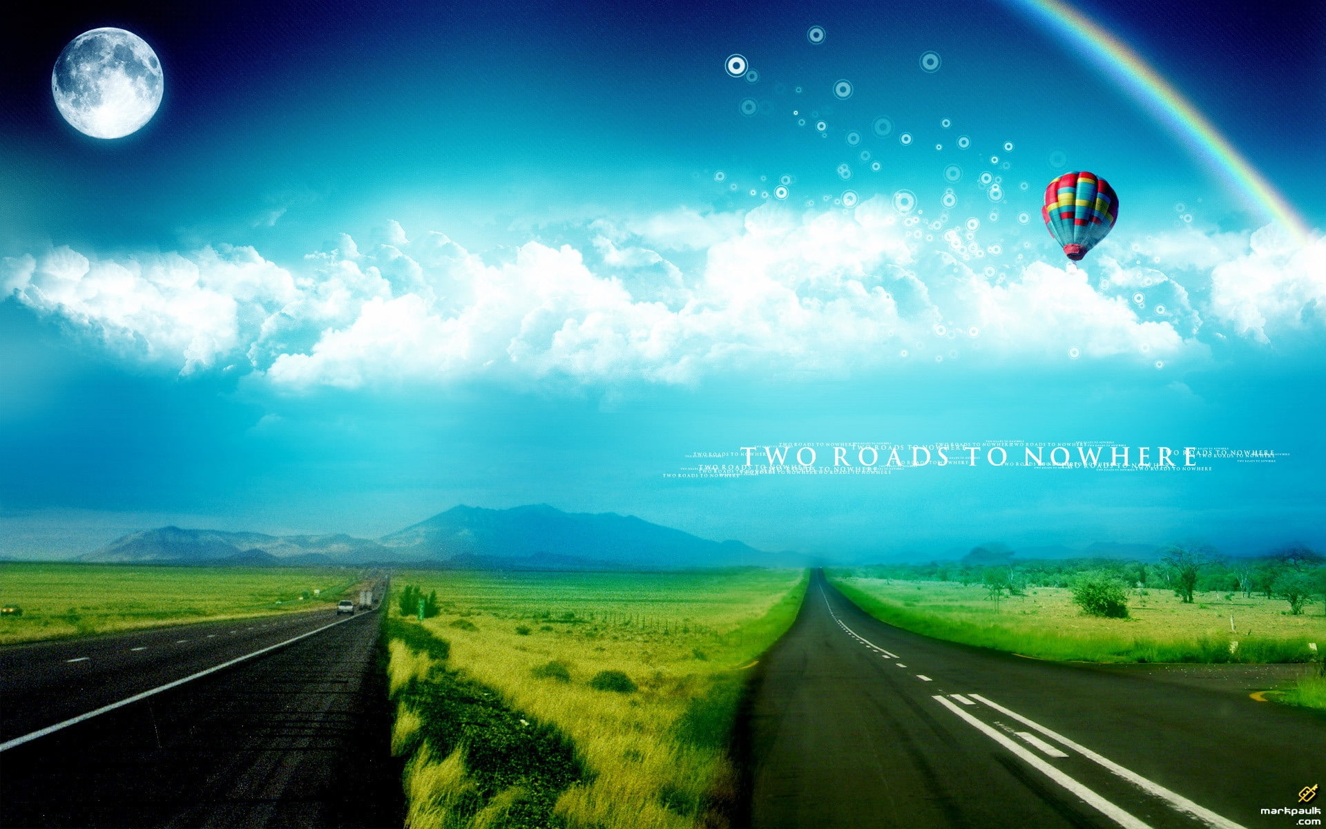 Road, nowhere, Two, Dream, 1080P, roads, World, HD Wallpaper