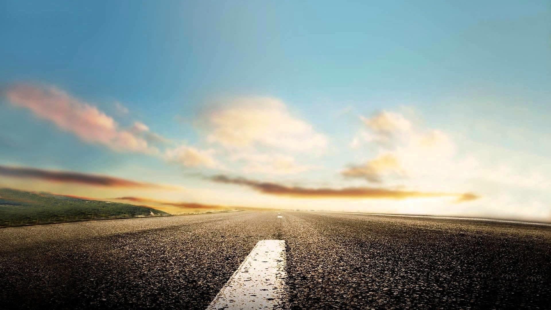 outdoors, life, road, tranquility, the way forward, no people, sign, transportation, cloud - sky, beauty in nature, scenics - nature, nature, sunset, tranquil scene, HD Wallpaper