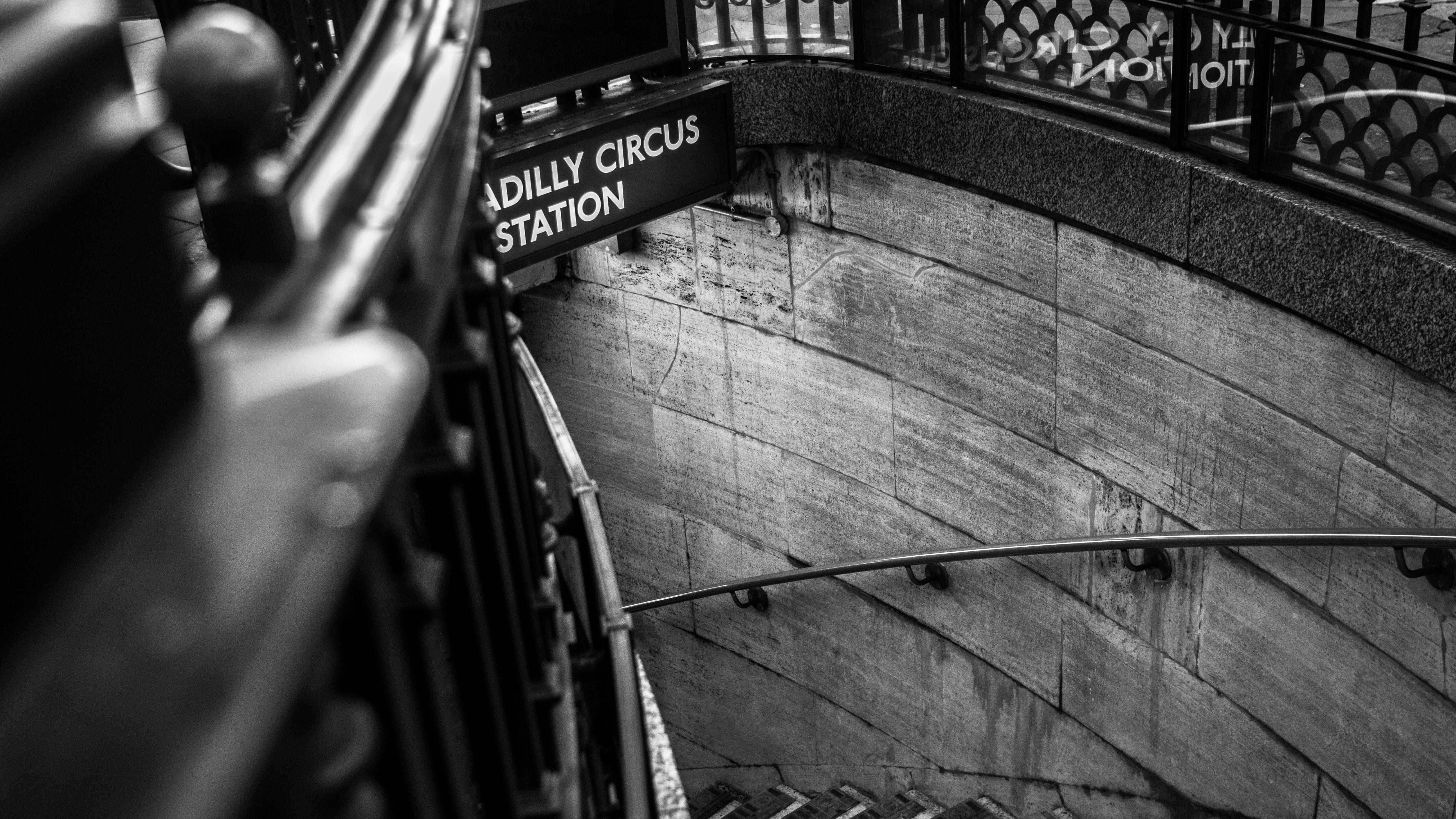 focus on foreground, western script, untitled, photo, communication, subway, metro, selective focus, human body part, bicycle, city, railing, steps, hand, HD Wallpaper