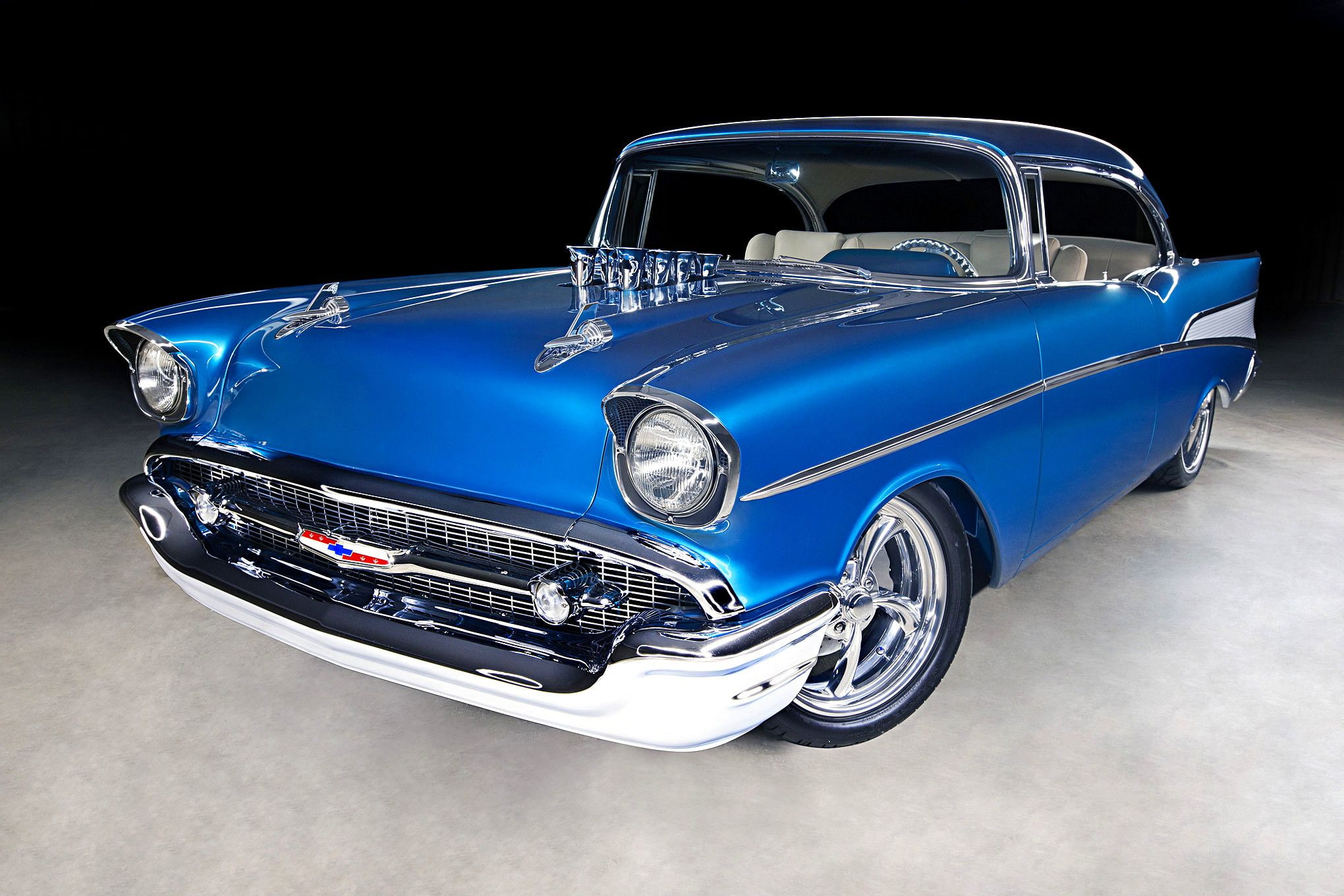 vehicle, 1957, custom, auto, hotrod, hot, rod, car, automobile, chevrolet, 1080P, air, streetrod, bel, HD Wallpaper
