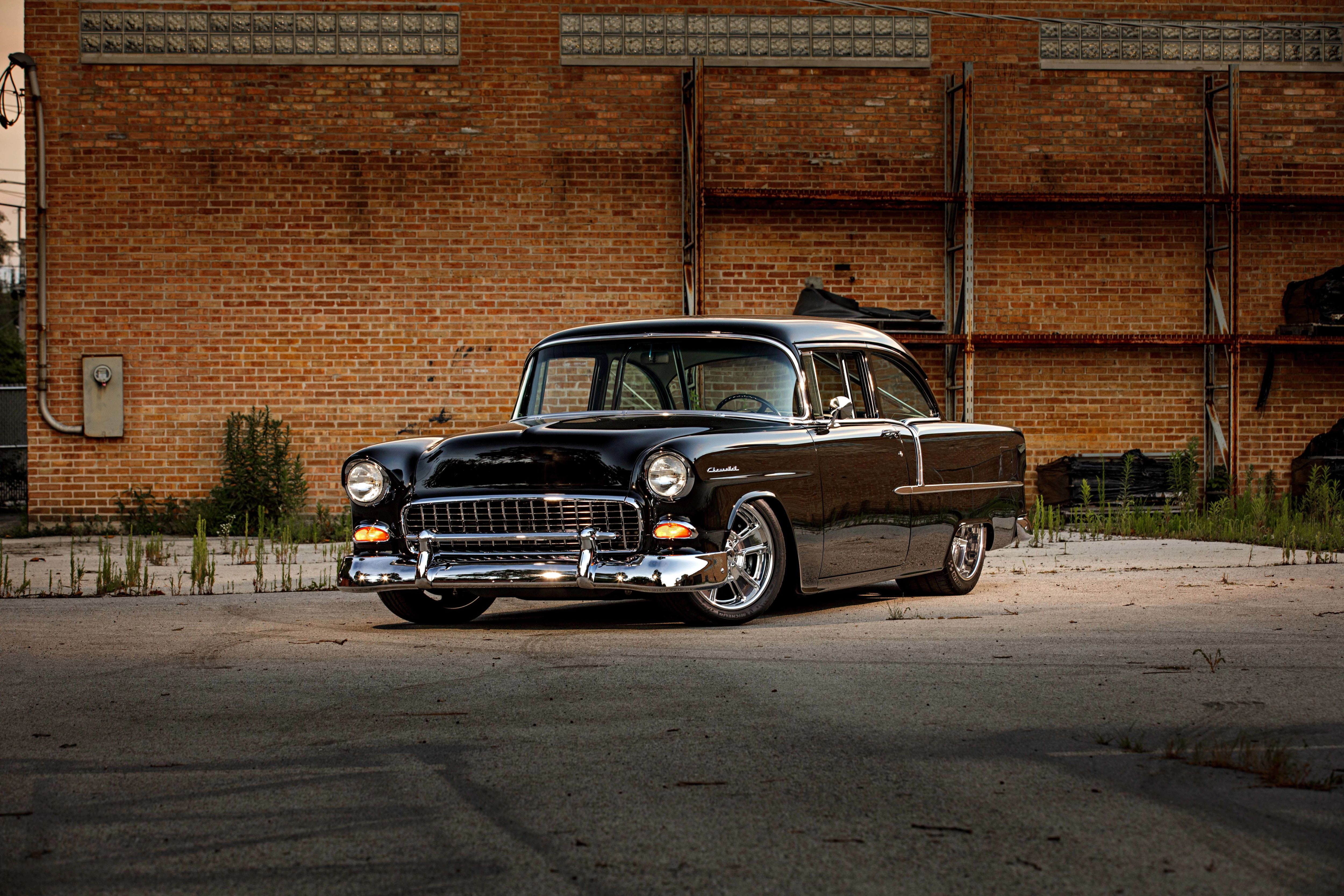 hotrod, vehicle, chevrolet, auto, 210, rod, streetrod, 1955, custom, car, hot, 4K, automobile, HD Wallpaper
