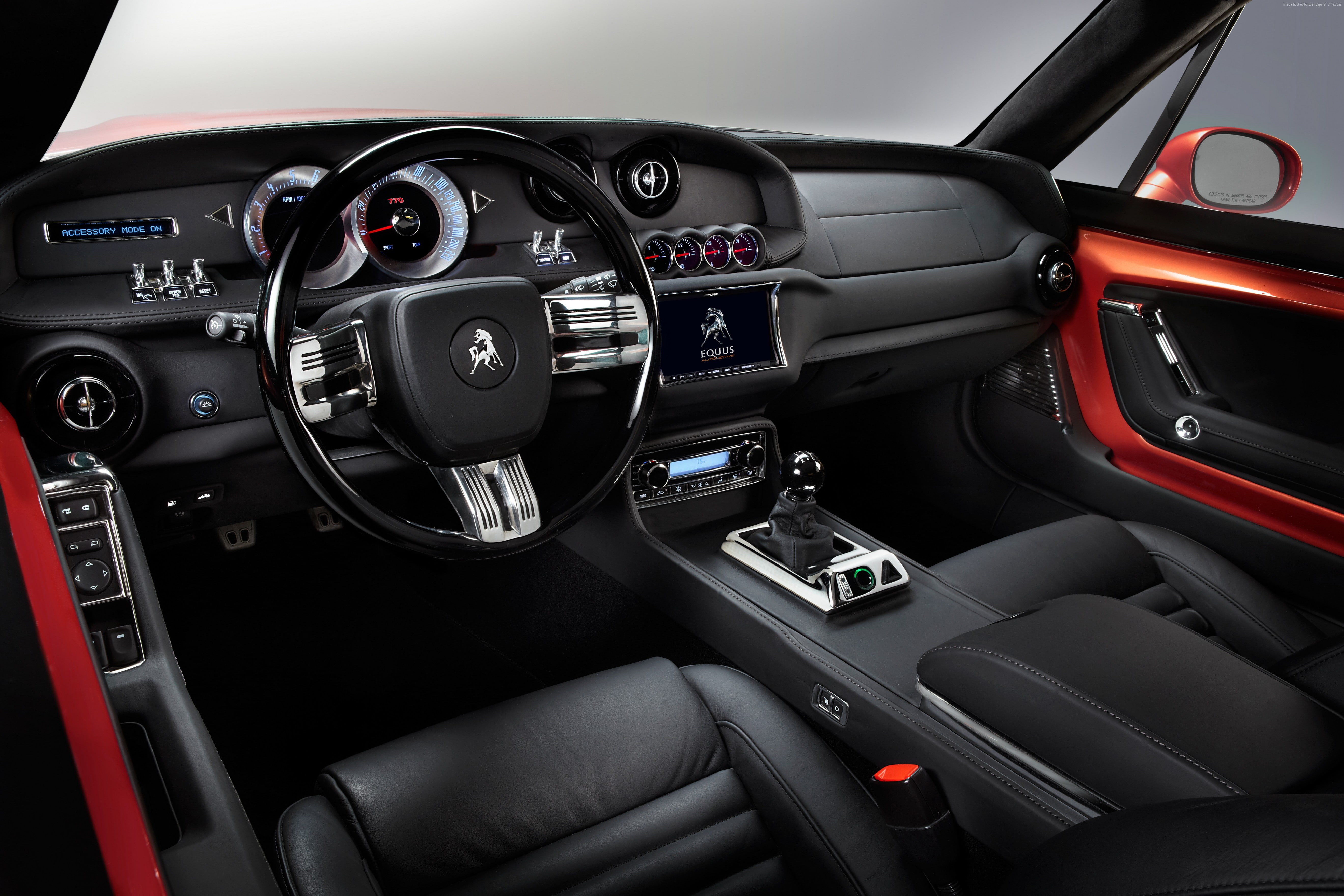 fastback, sports car, Best Sports Cars 2015, test drive, Equus Bass 770, 5K, interior, speed, Detroit, muscle car, HD Wallpaper