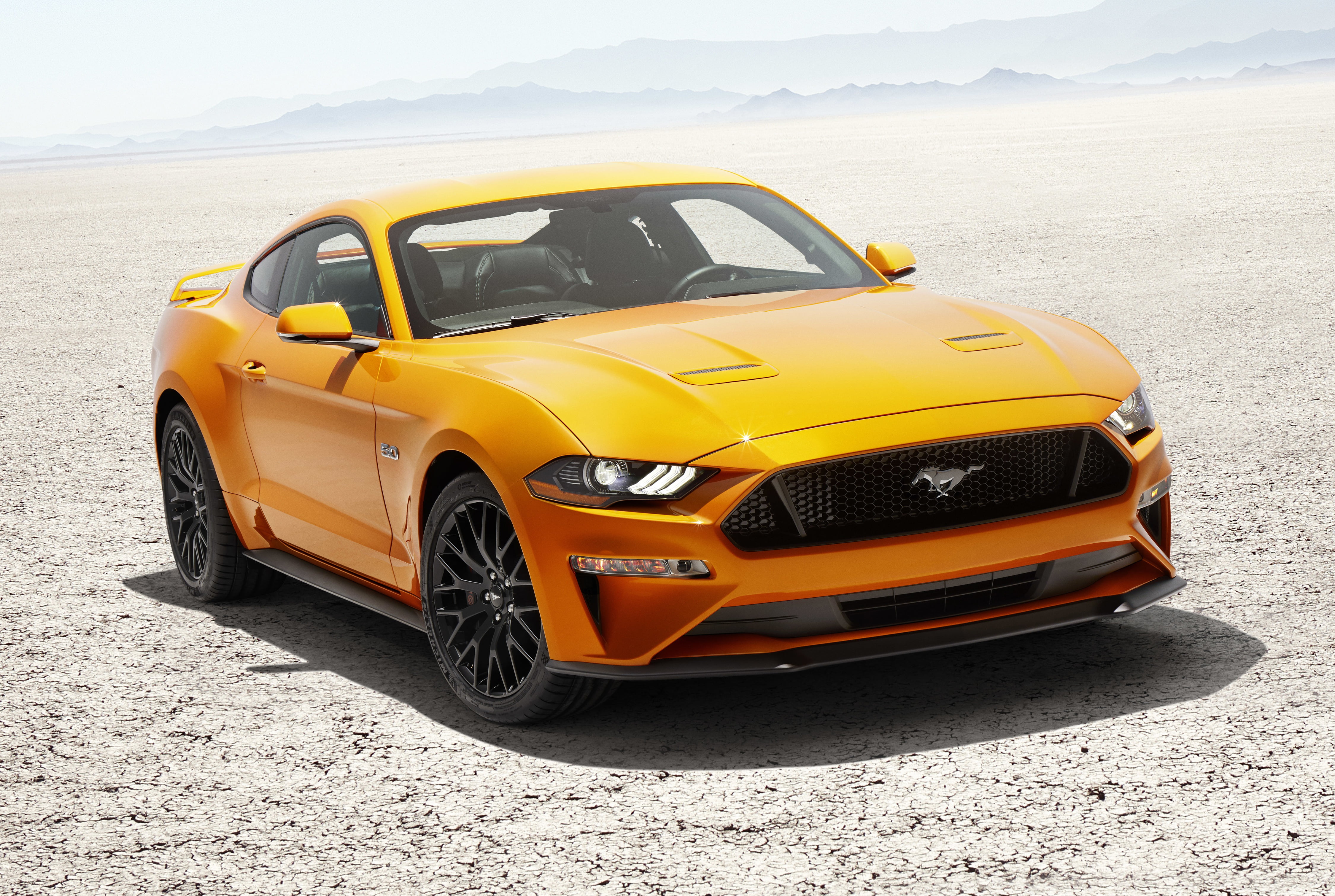 Mustang, Desert, Ford, 2017, 4K, Fastback, V8, HD Wallpaper