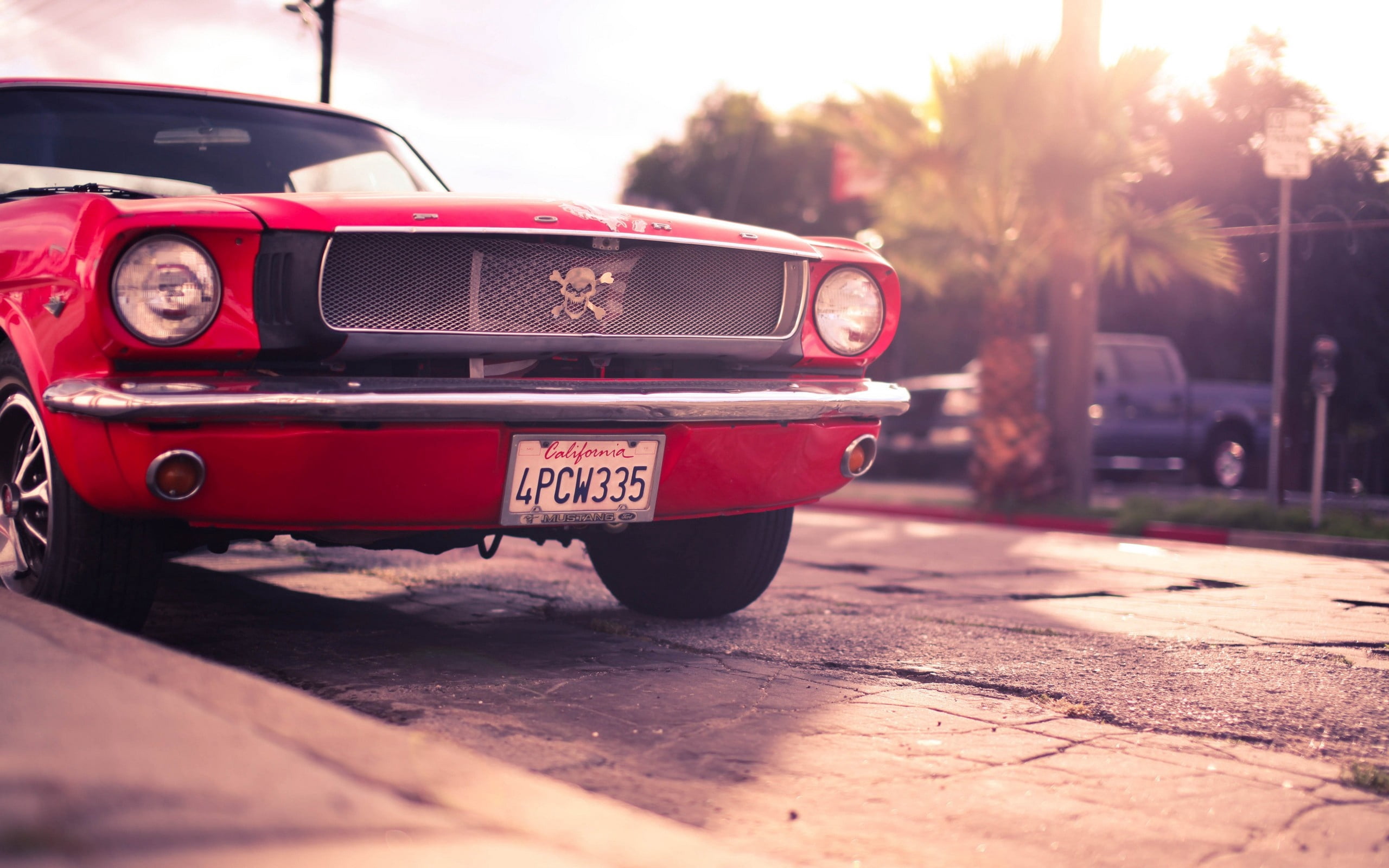 red, shiny, city, no People, convertible, headlight, obsolete, retro Styled, day, vintage Car, summer, focus on foreground, land Vehicle, antique, bumper, HD Wallpaper