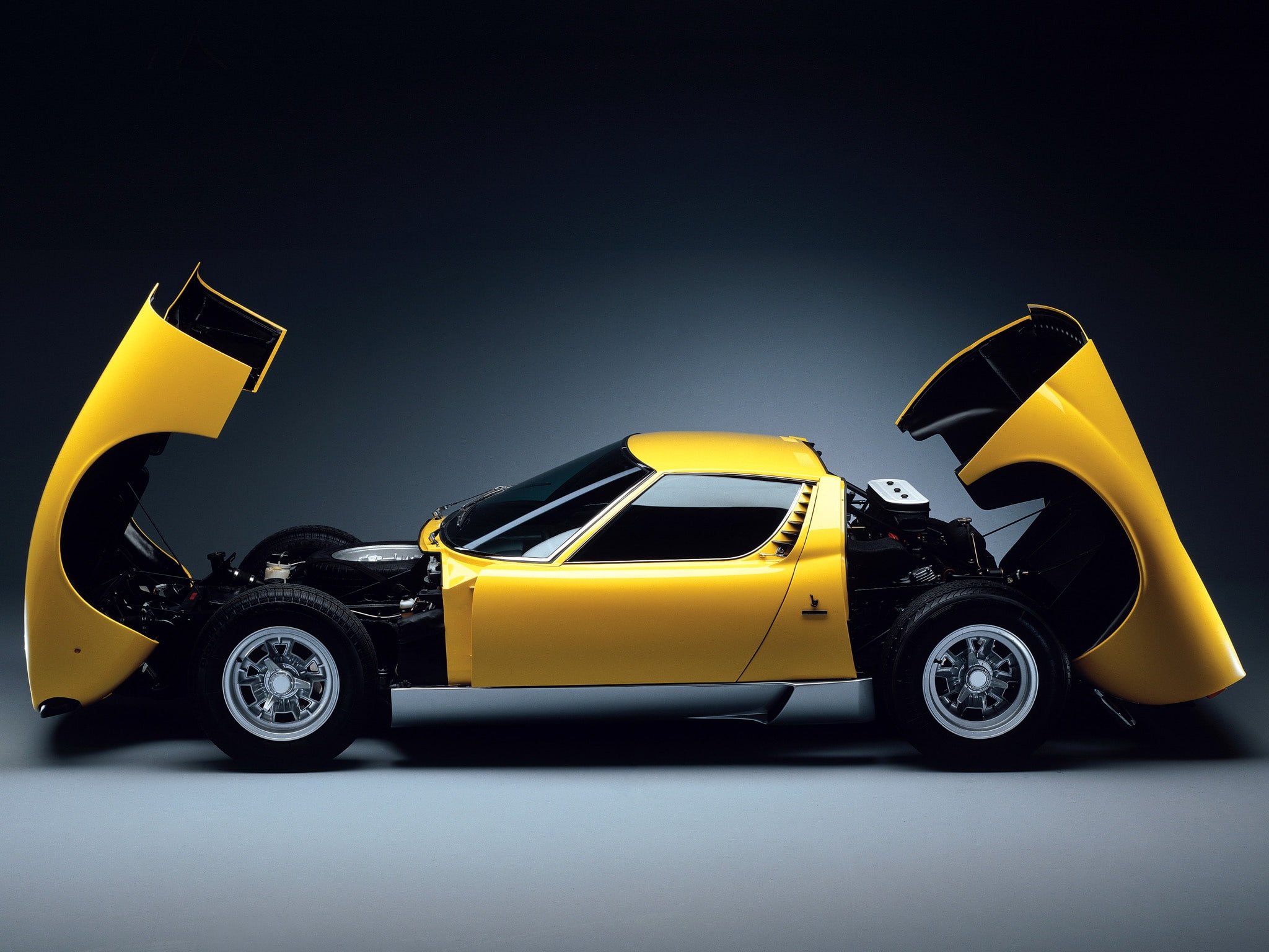 supercar, vehicle, p400, miura, bertone, classic, auto, 1080P, automobile, 1971, lamborghini, car, HD Wallpaper