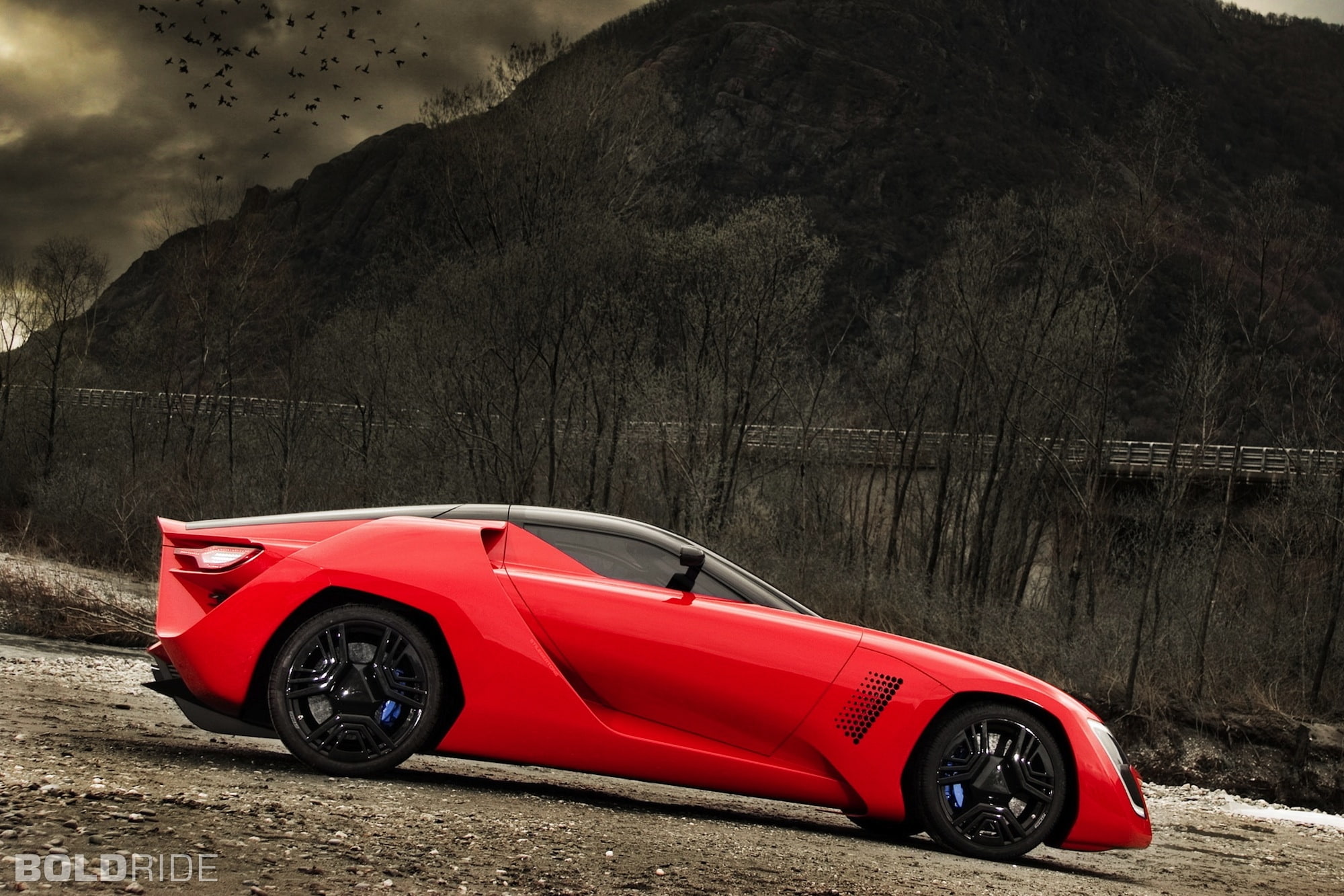 mantide, supercar, 1080P, bertone, 2009, HD Wallpaper