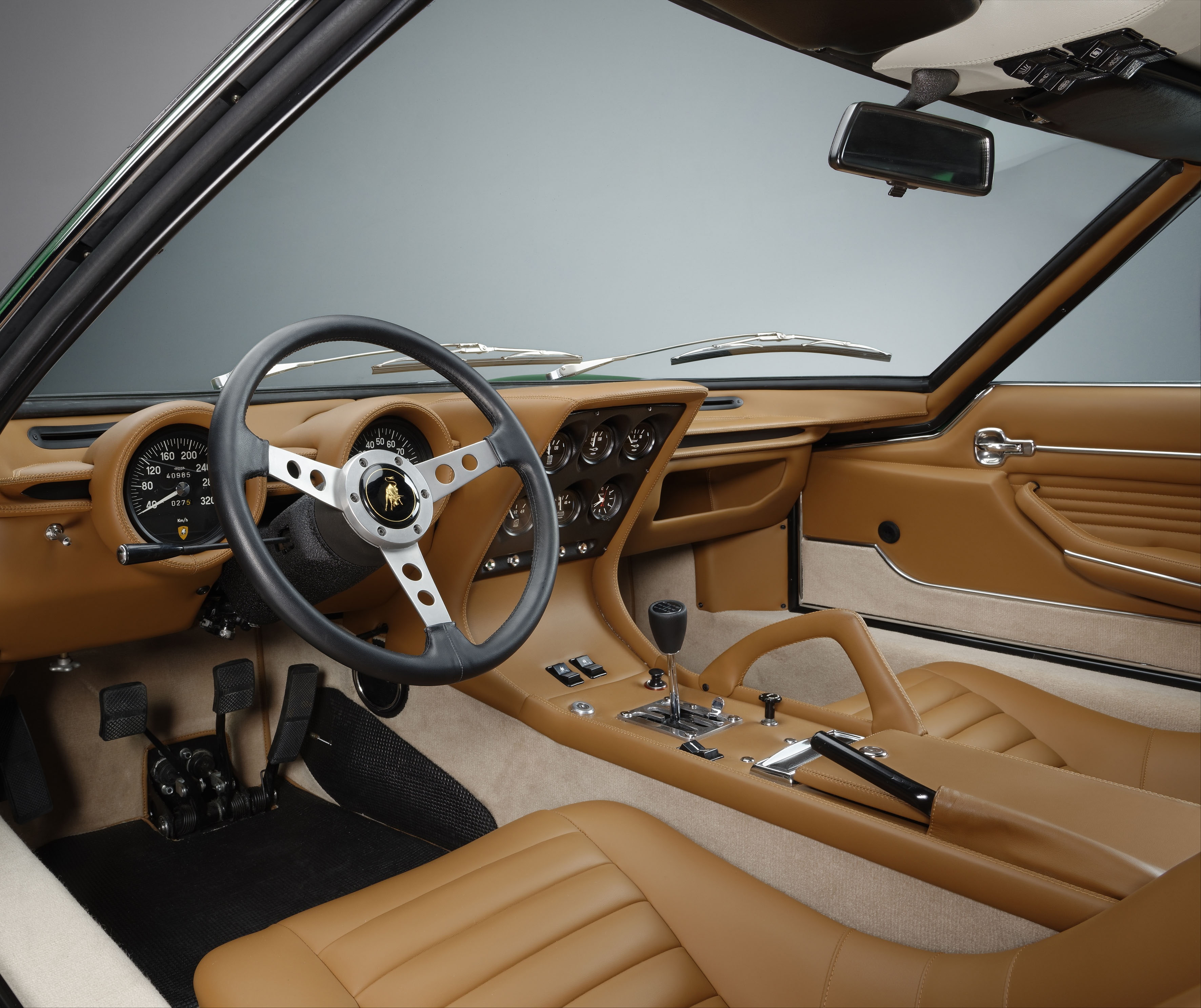 bertone, car, p400, classic, lamborghini, 1971, automobile, vehicle, 2K, miura, auto, supercar, HD Wallpaper