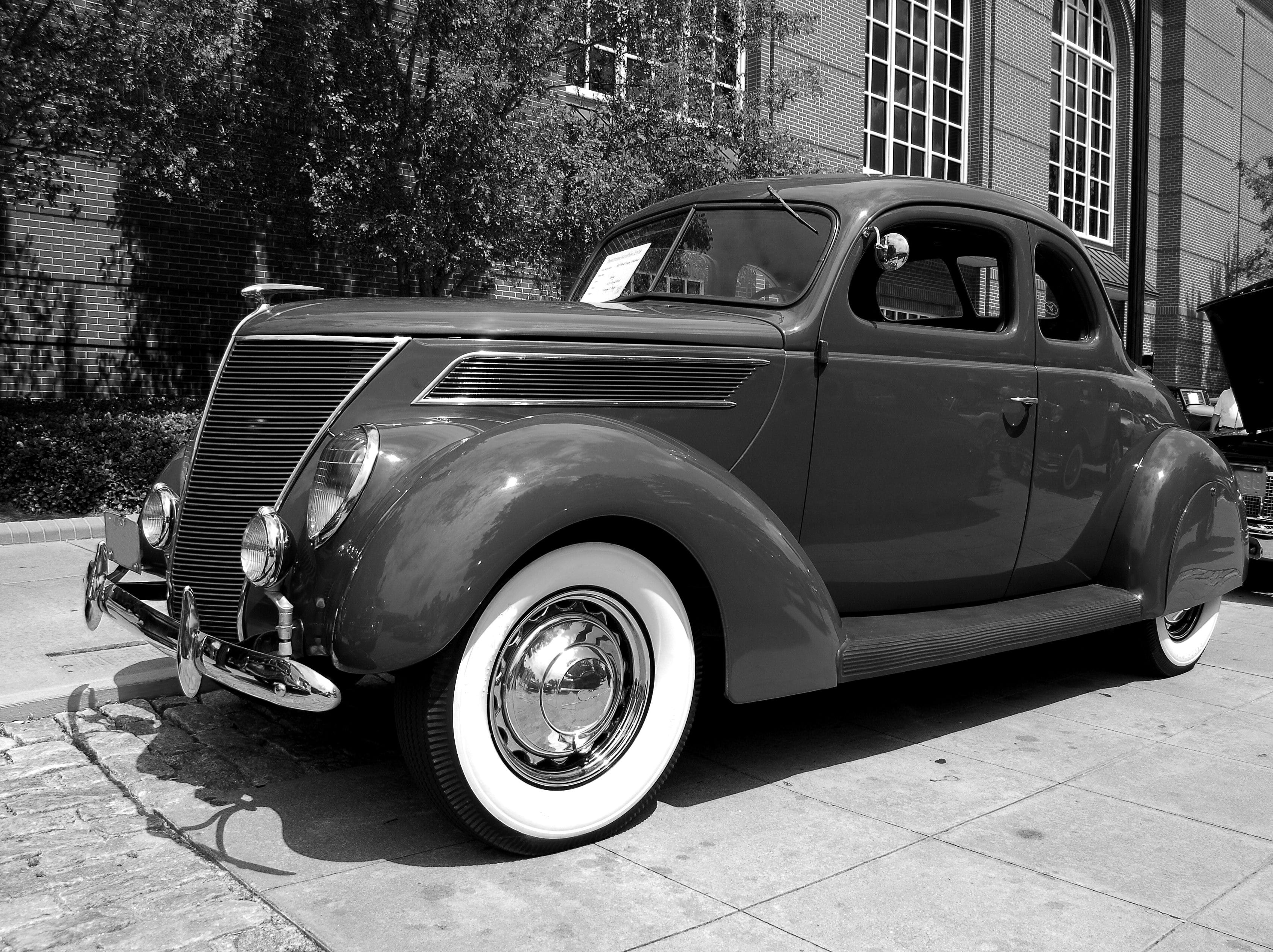 car, land vehicle, oldtimer, headlight, auto, motor vehicle, automotive, automobile, retro, classic, mode of transportation, parking, building exterior, HD Wallpaper