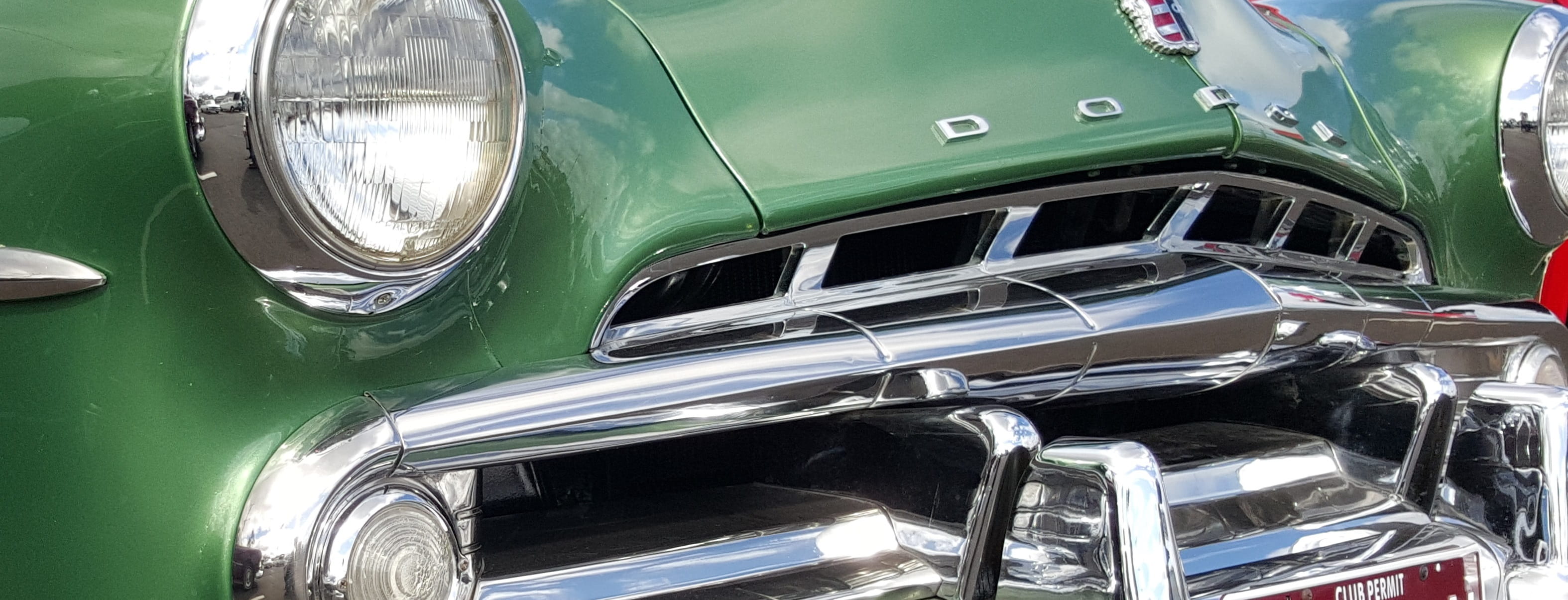 automobile, retro styled, old, american, headlight, transportation, classic, 2K, antique, automotive, beauty, historically, dodge, usa, colour, green, HD Wallpaper