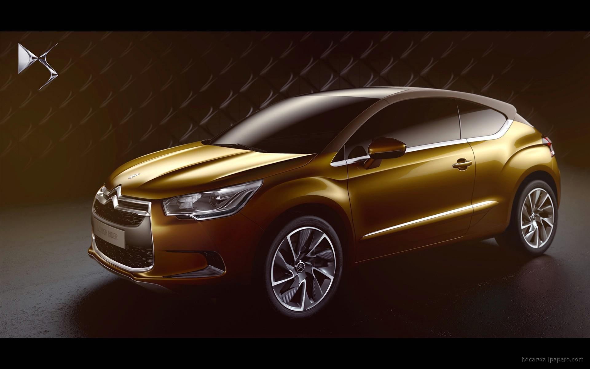 ds, concept, high, 2010, yellow, coupe, 1080P, citroen, cars, rider, HD Wallpaper