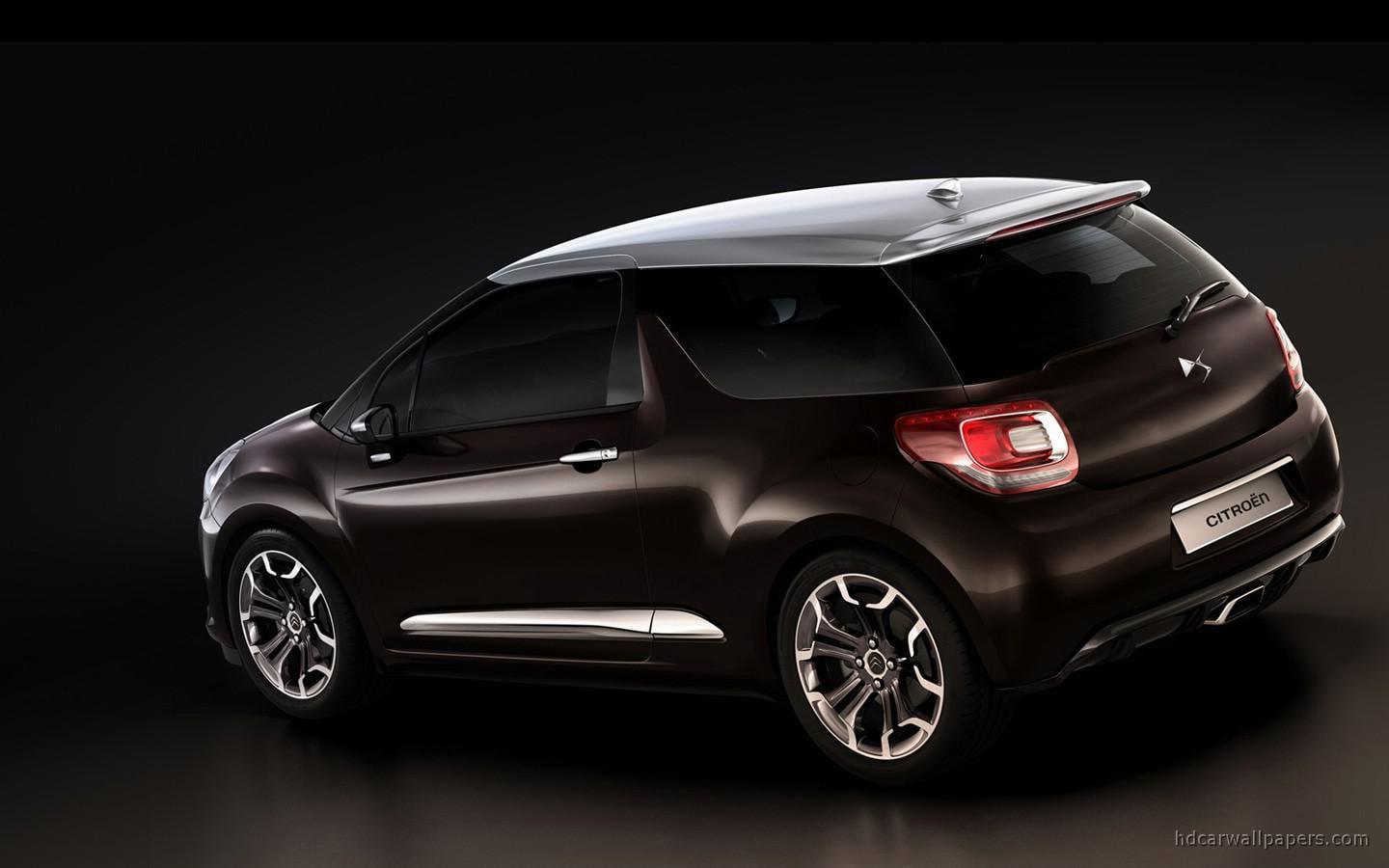 black, citroen, ds, concept, 720P, inside, grey, hatchback, door, cars, HD Wallpaper