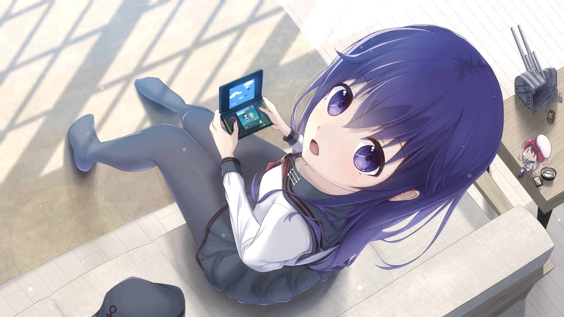 technology, no people, wireless technology, photography themes, nature, Nintendo DS, close-up, high angle view, shadow, day, representation, anime girls, HD Wallpaper