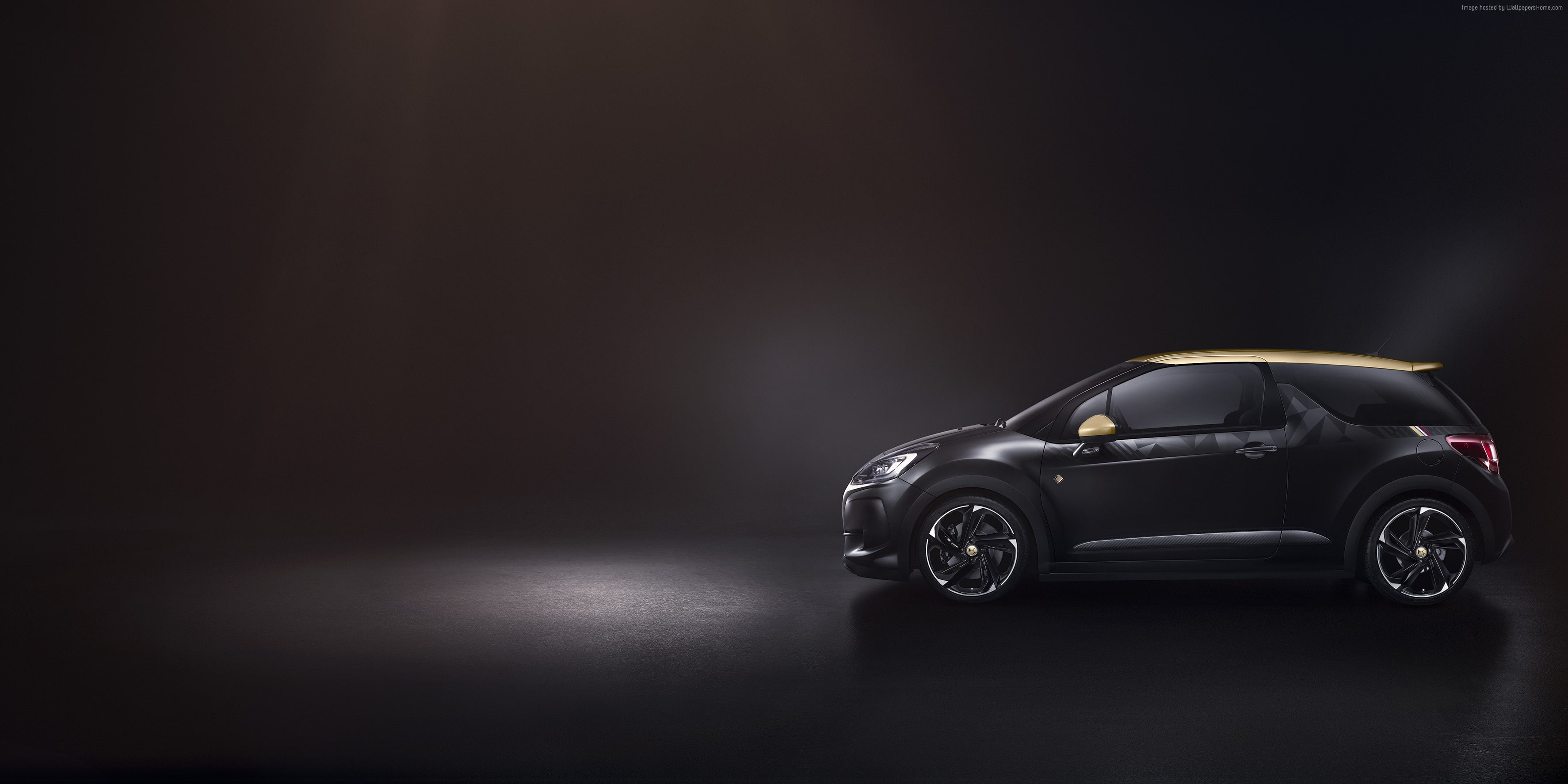 DS 3 Performance, black, Geneva Auto Show 2016, 2K, HD Wallpaper