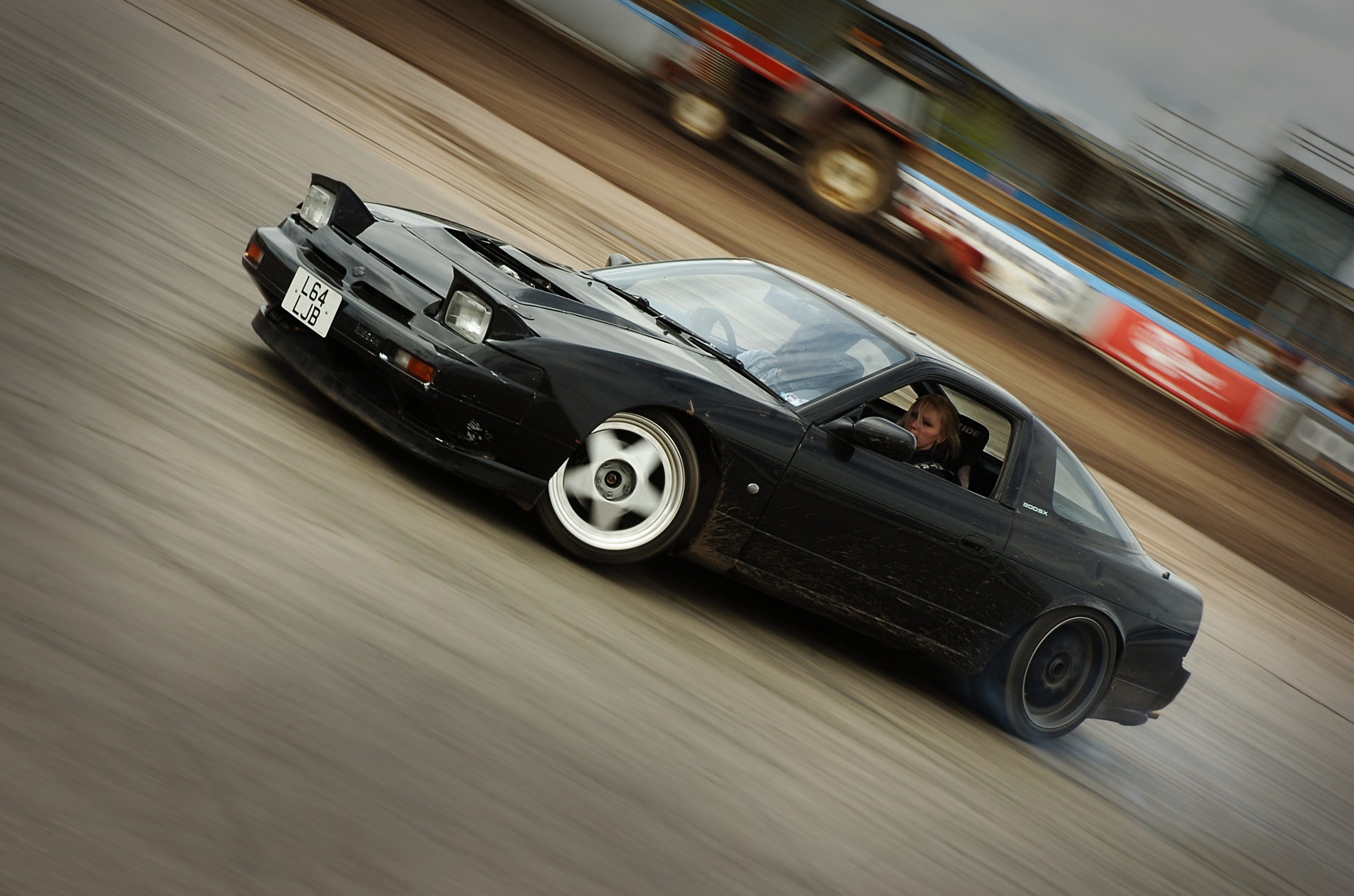 fast, 1080P, blurred, nissan sx, wheel, motor vehicle, road, city, blurred motion, tire, transportation, day, nature, car, on the move, tuning, race, mode of transportation, HD Wallpaper