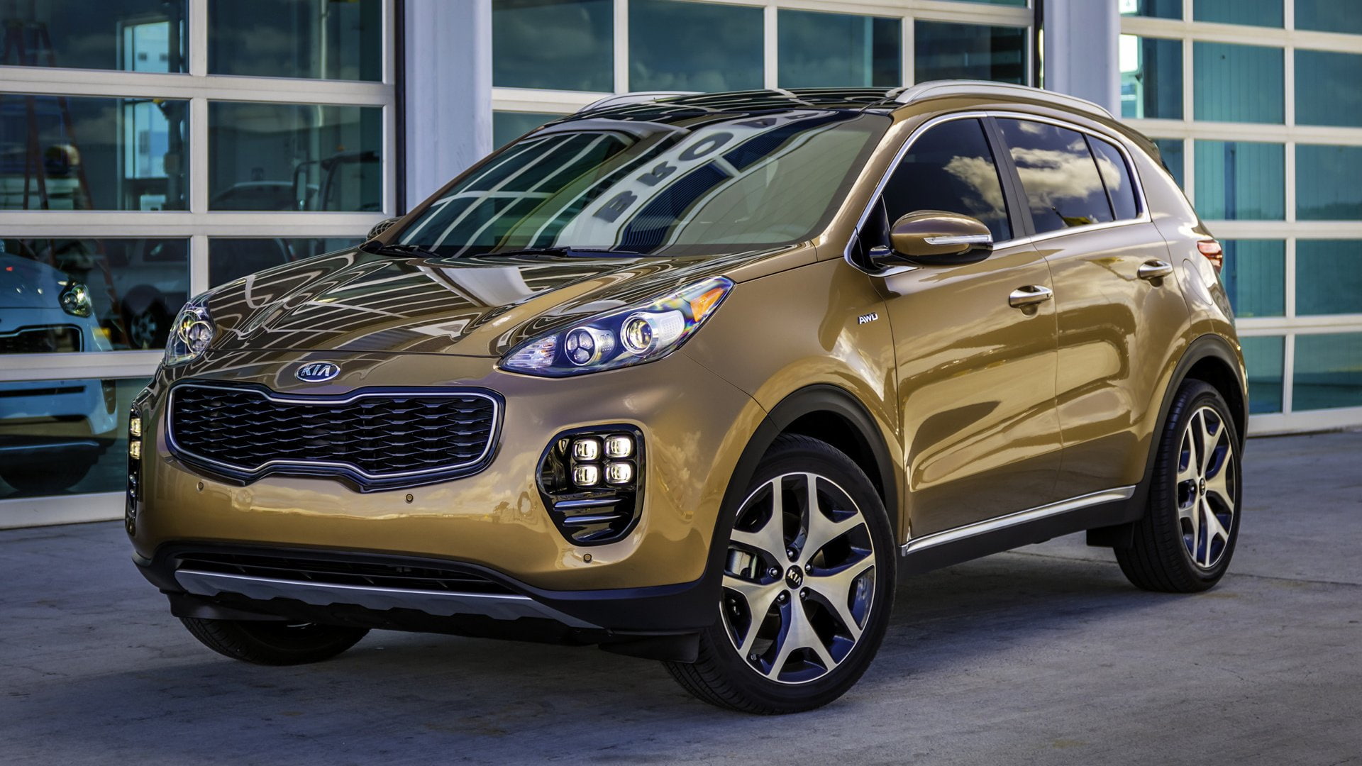 Brown Car, Car, 1080P, Compact Car, Kia Sportage SX, Kia, SUV, HD Wallpaper
