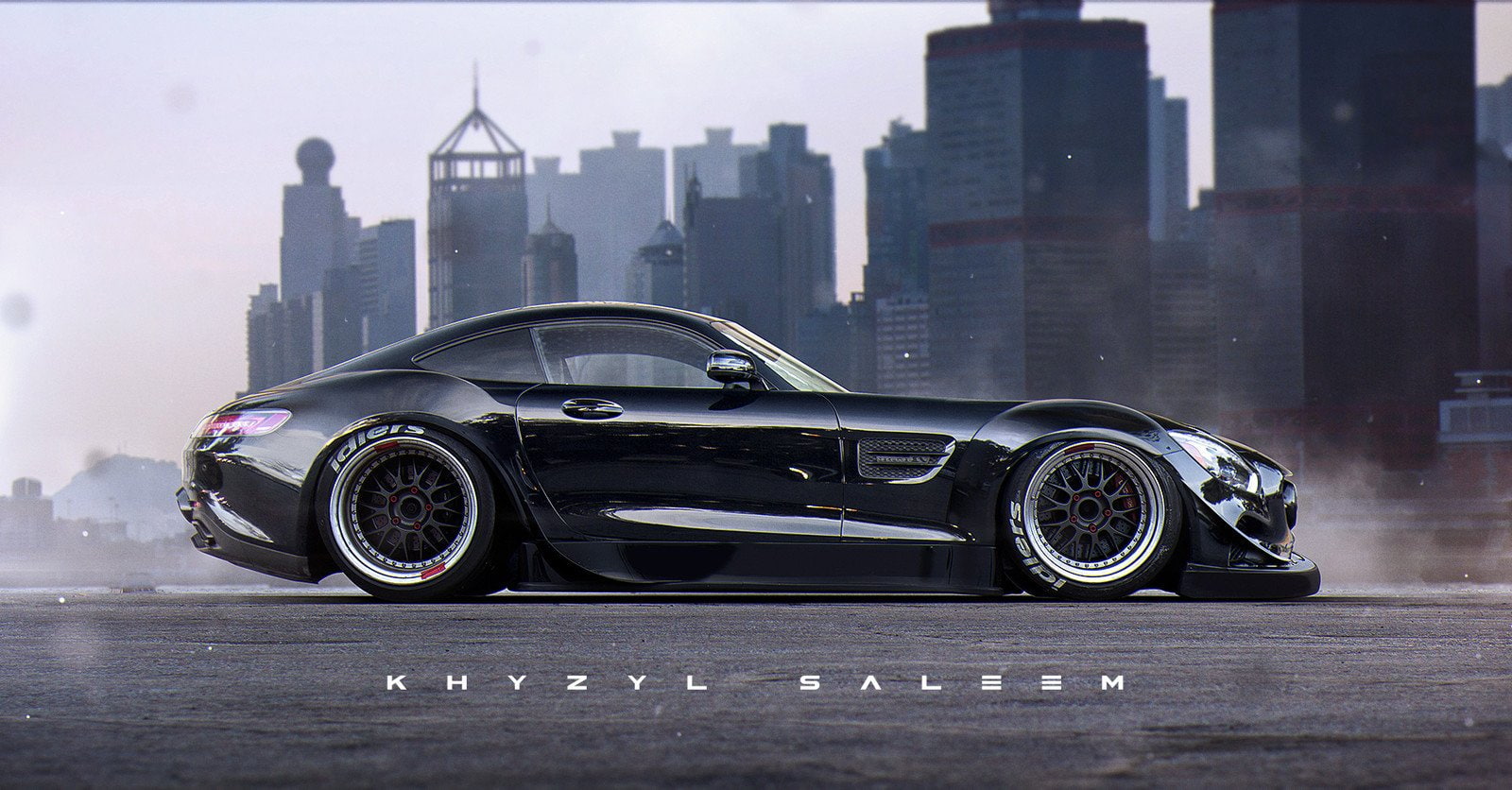 saleem, x, Khyzyl Saleem, deserts, benz, 720P, AMG, hd, 1600x836 px, Vehicle, nature, khyzyl, car, art, artwork, mercedes, px, HD Wallpaper