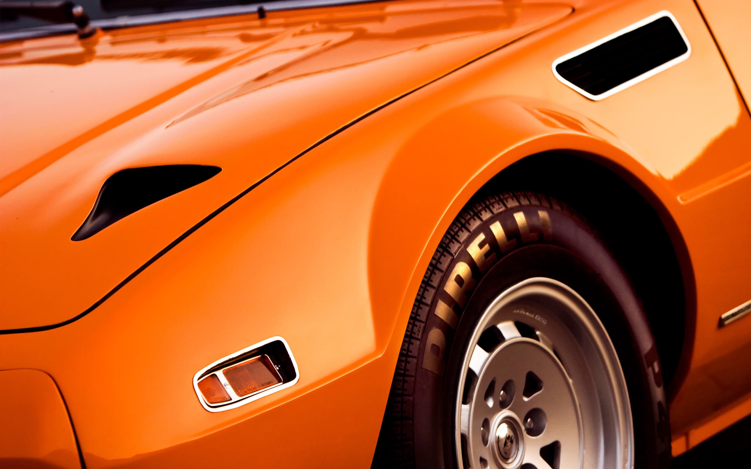 no people, luxury, wealth, orange color, 2K, shiny, motor vehicle, reflection, tire, speed, outdoors, vehicle, mode of transportation, classic, transportation, HD Wallpaper
