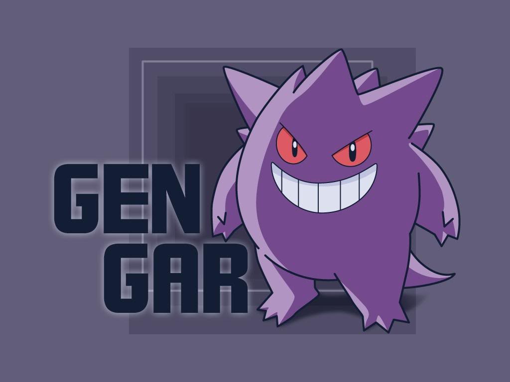hd, Gengar, 480P, purple, ghost, anime, pokemon, art, HD Wallpaper