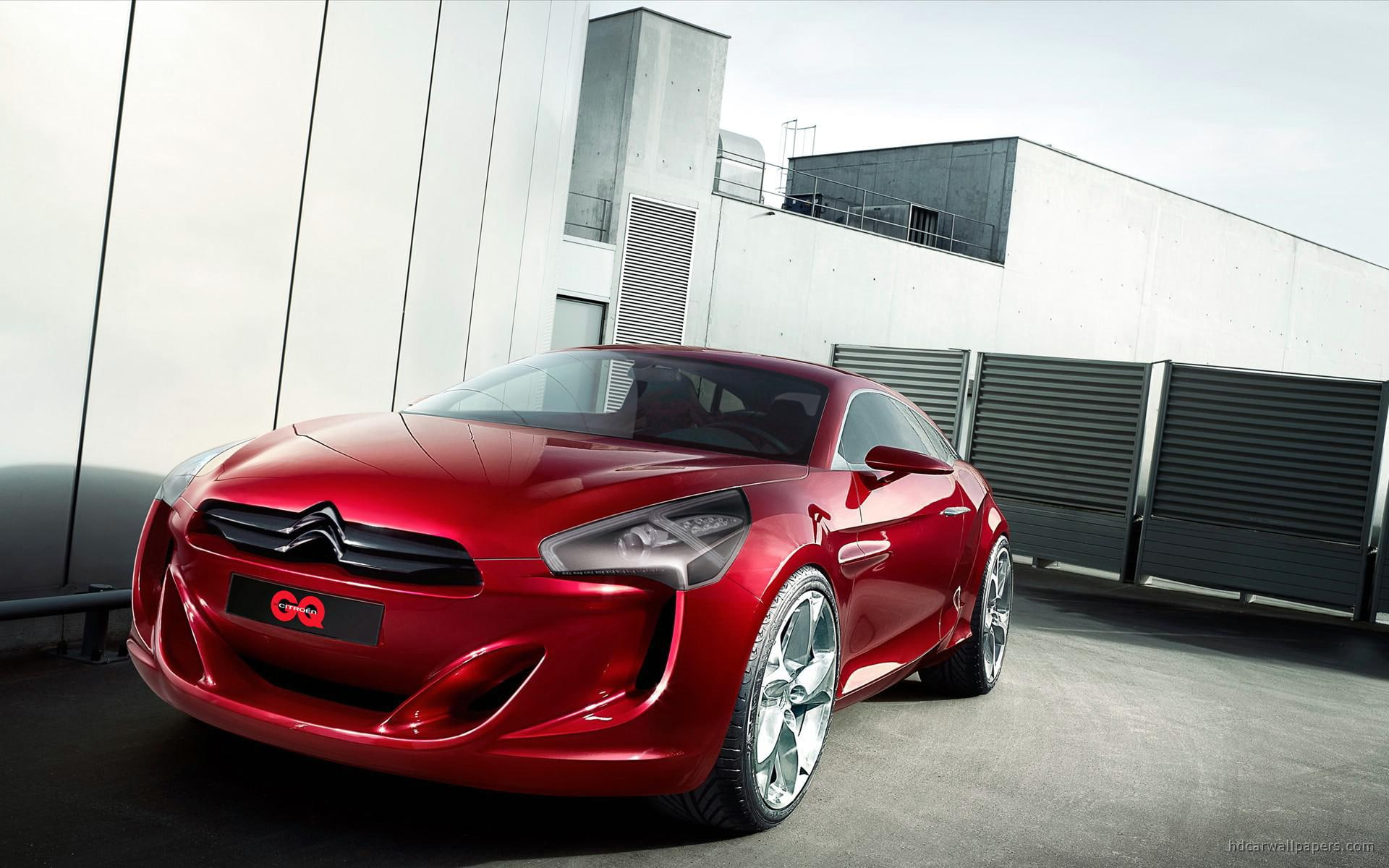 concept, cars, coupe, car, 2010, gqbycitroen, citroen, red, 1080P, HD Wallpaper