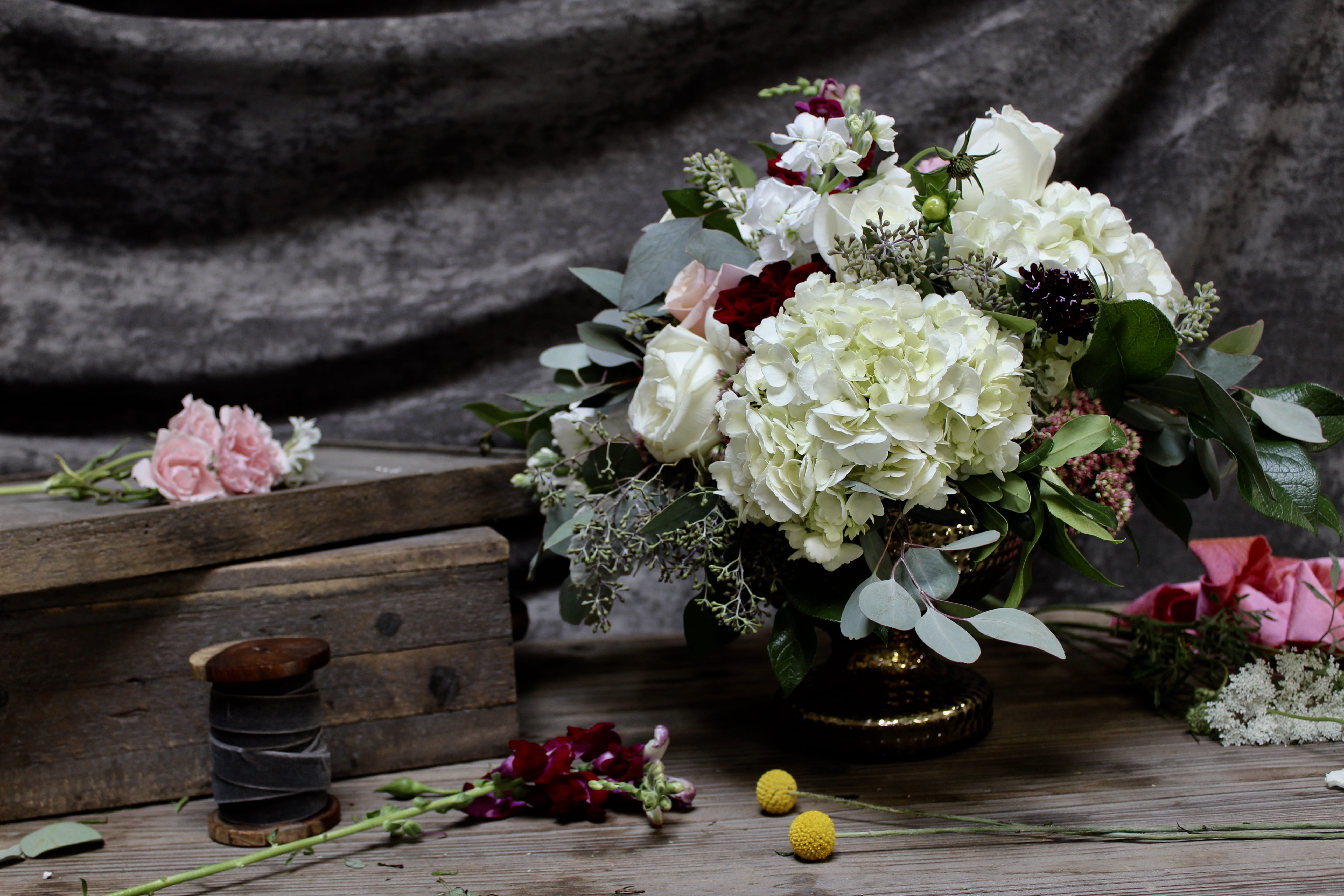 peony, decoration, flower head, flower arrangement, wood - material, plant, floral, pattern, decor, blossom, leaf, nature, bouquet, table, beauty in nature, HD Wallpaper