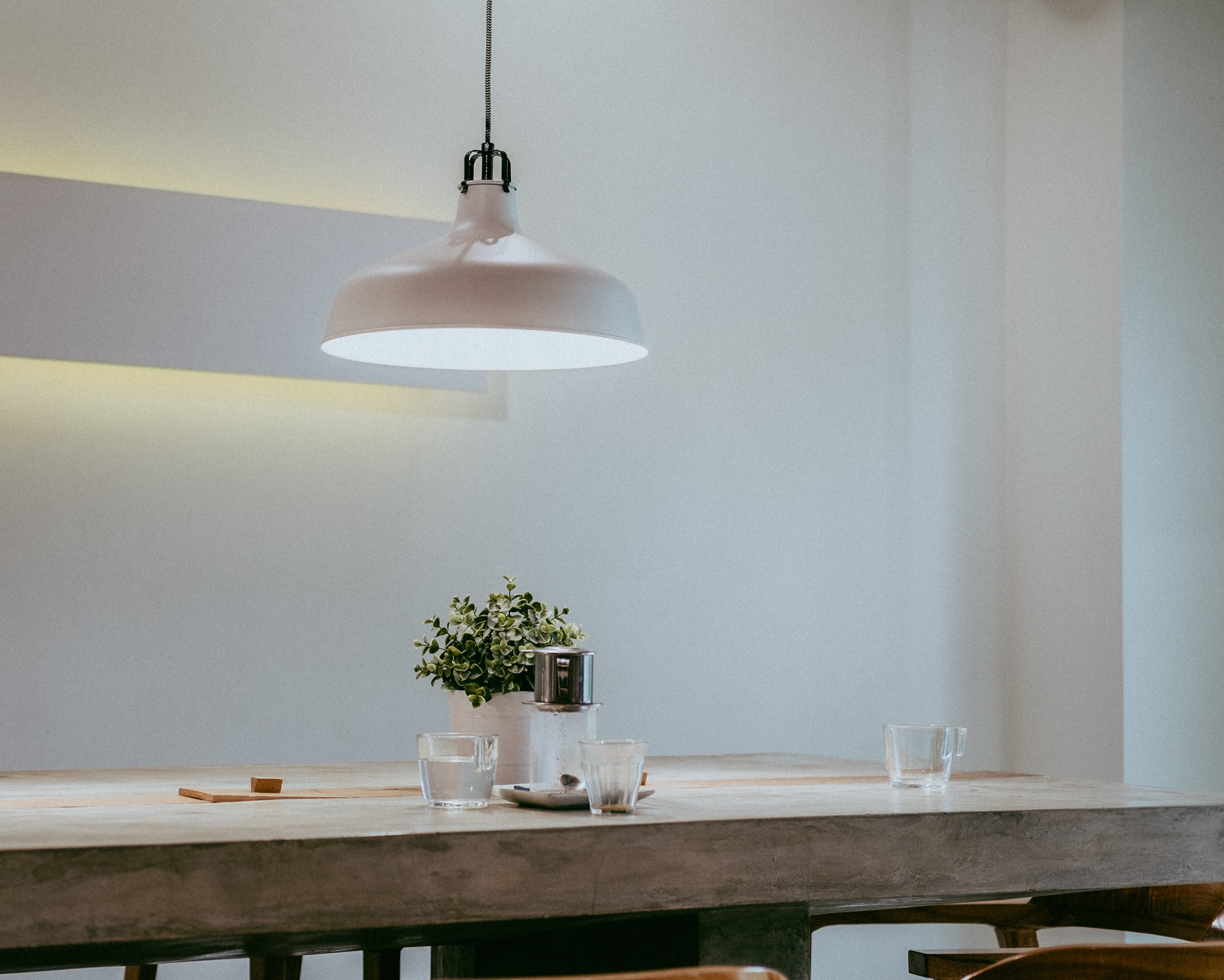 architecture, flora, brown, home, nature, dining room, white color, plant, interior, wooden, food and drink, table, three, light, room, domestic room, seat, HD Wallpaper