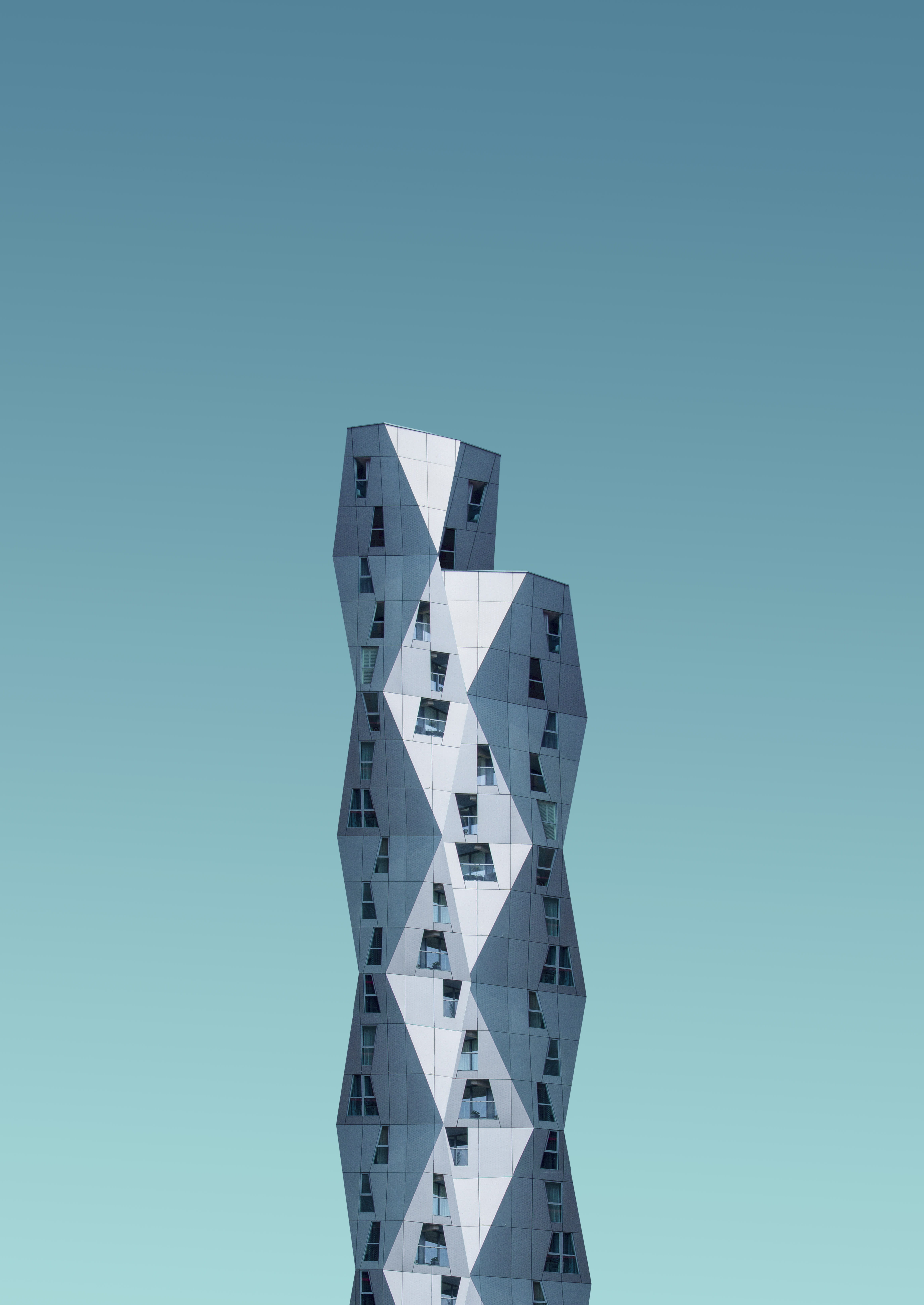 curtain, architectural, building, graphic, facade, architectureporn, block, gray, geometric, construction Industry, built Structure, blue, triangle, skyscraper, Phone HD Wallpaper