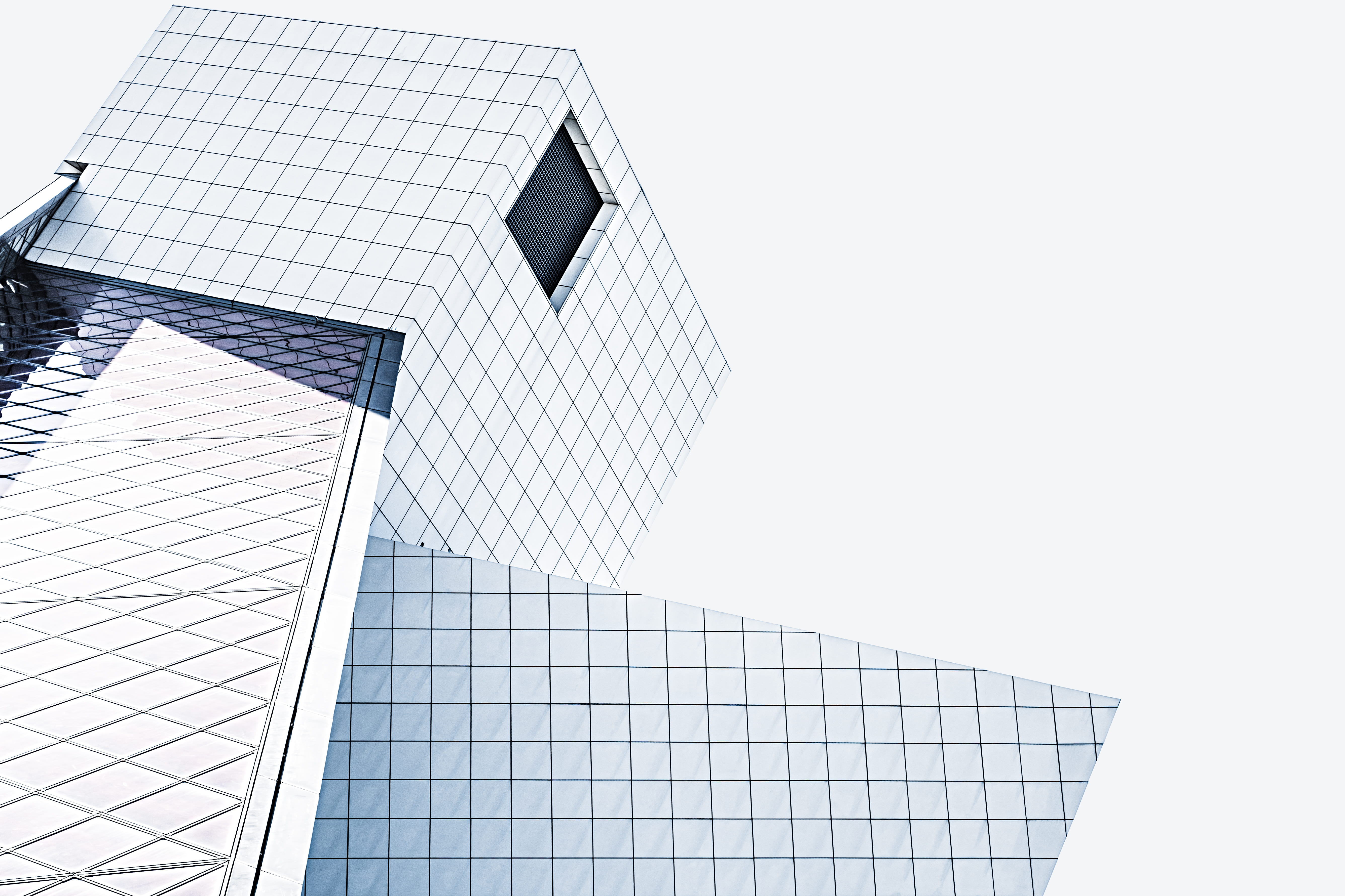 photography, geometry, office, office building exterior, pattern, grid, tall - high, exterior, window, nature, tower, modern, sky, building exterior, day, HD Wallpaper