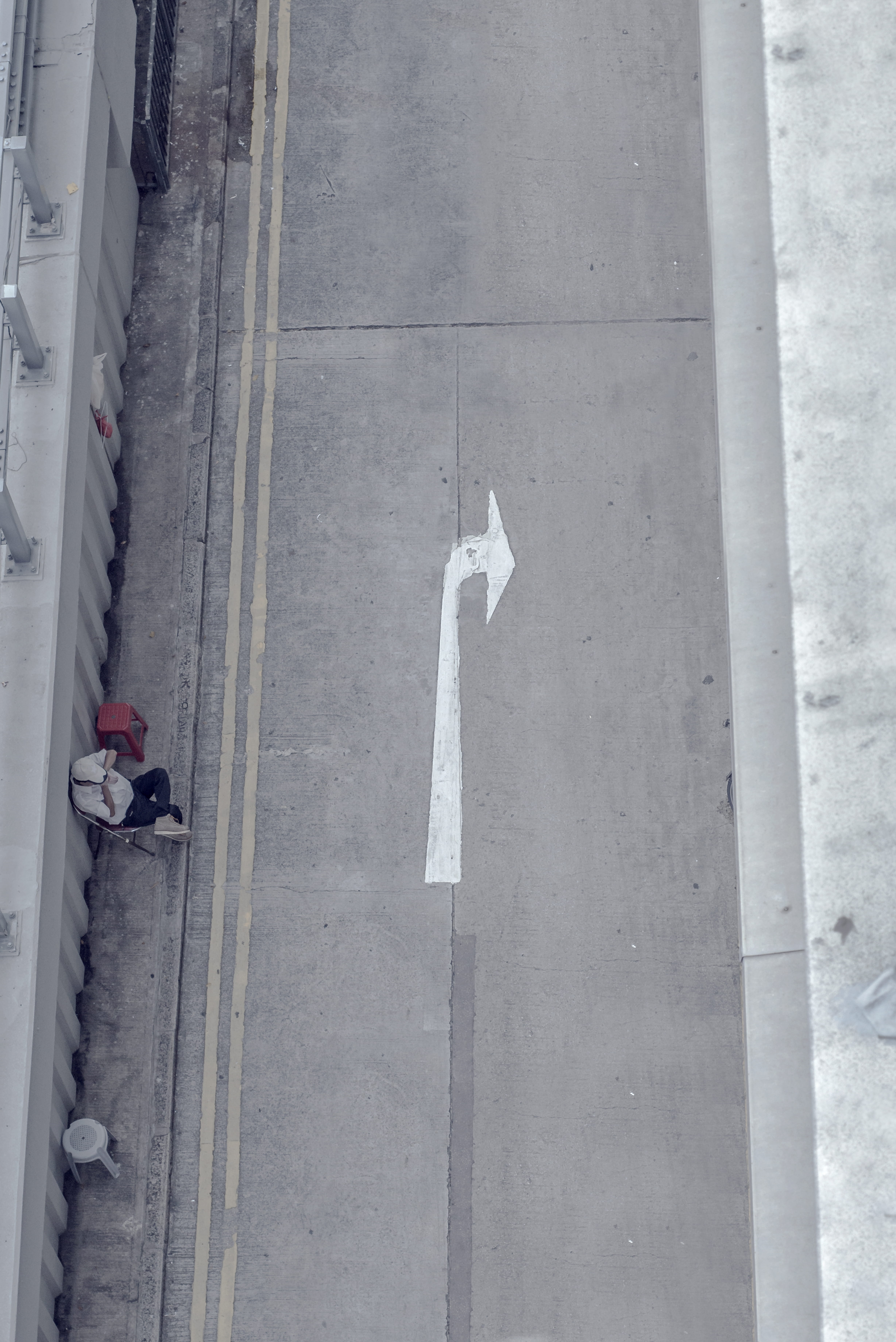 city, day, architecture, photography, tarmac, high angle view, marking, concrete, hong kong, direction, asia, pedestrian, sign, 5K, communication, roads, Phone HD Wallpaper